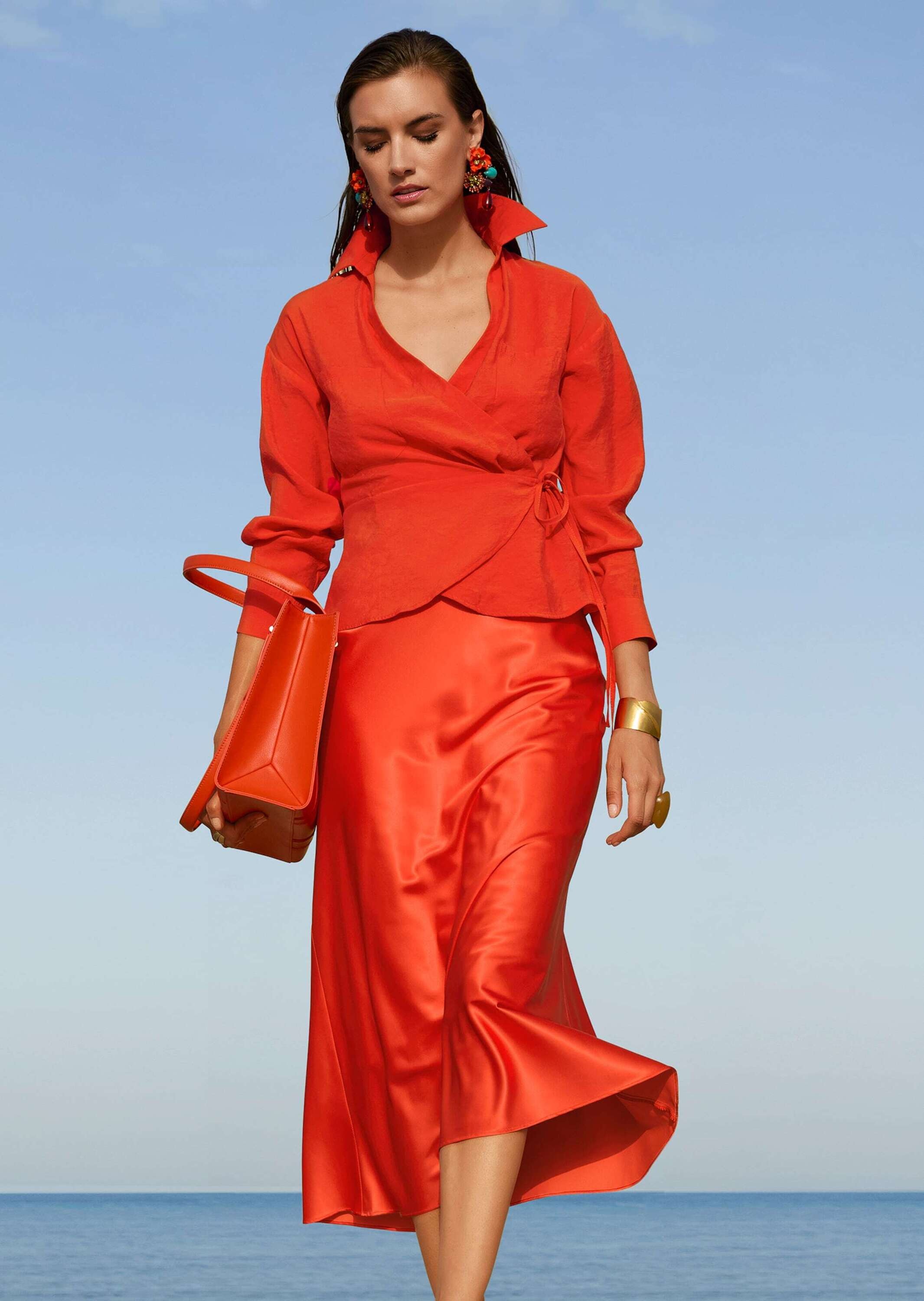 MADELEINE Midirock »Midirock Midi Satinrock für elegante Anlässe«