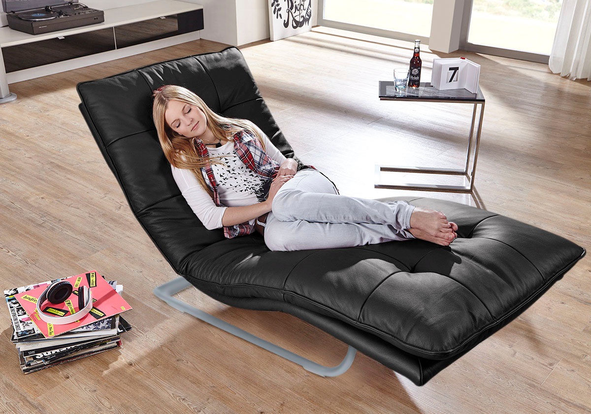 W.SCHILLIG Relaxliege »daily dreams«, in Waffelkissen-Optik, wahlweise mit Motor, silber matt, in 2 Breiten