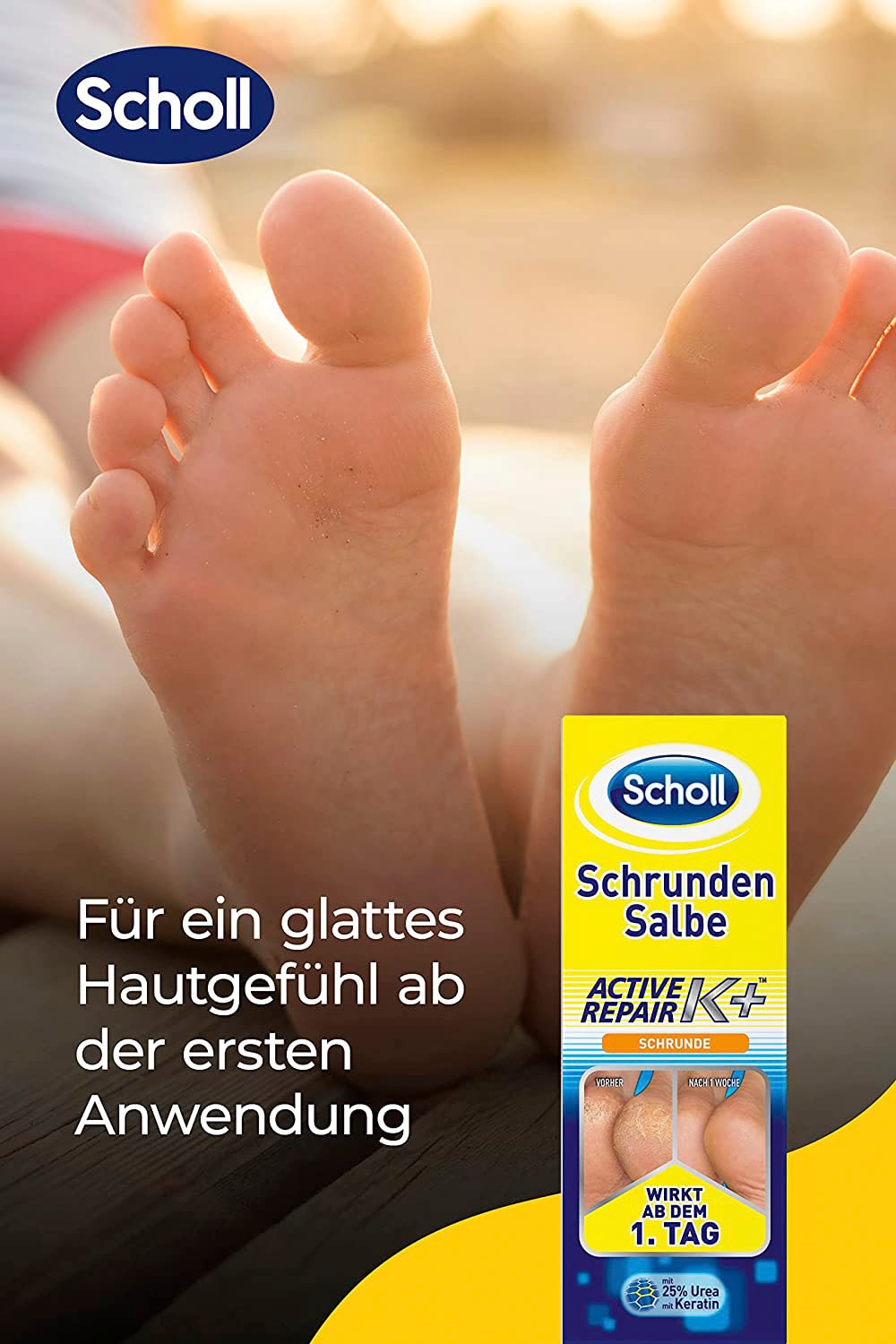 Scholl Fußcreme »Active Repair K+«, Schrunden Salbe