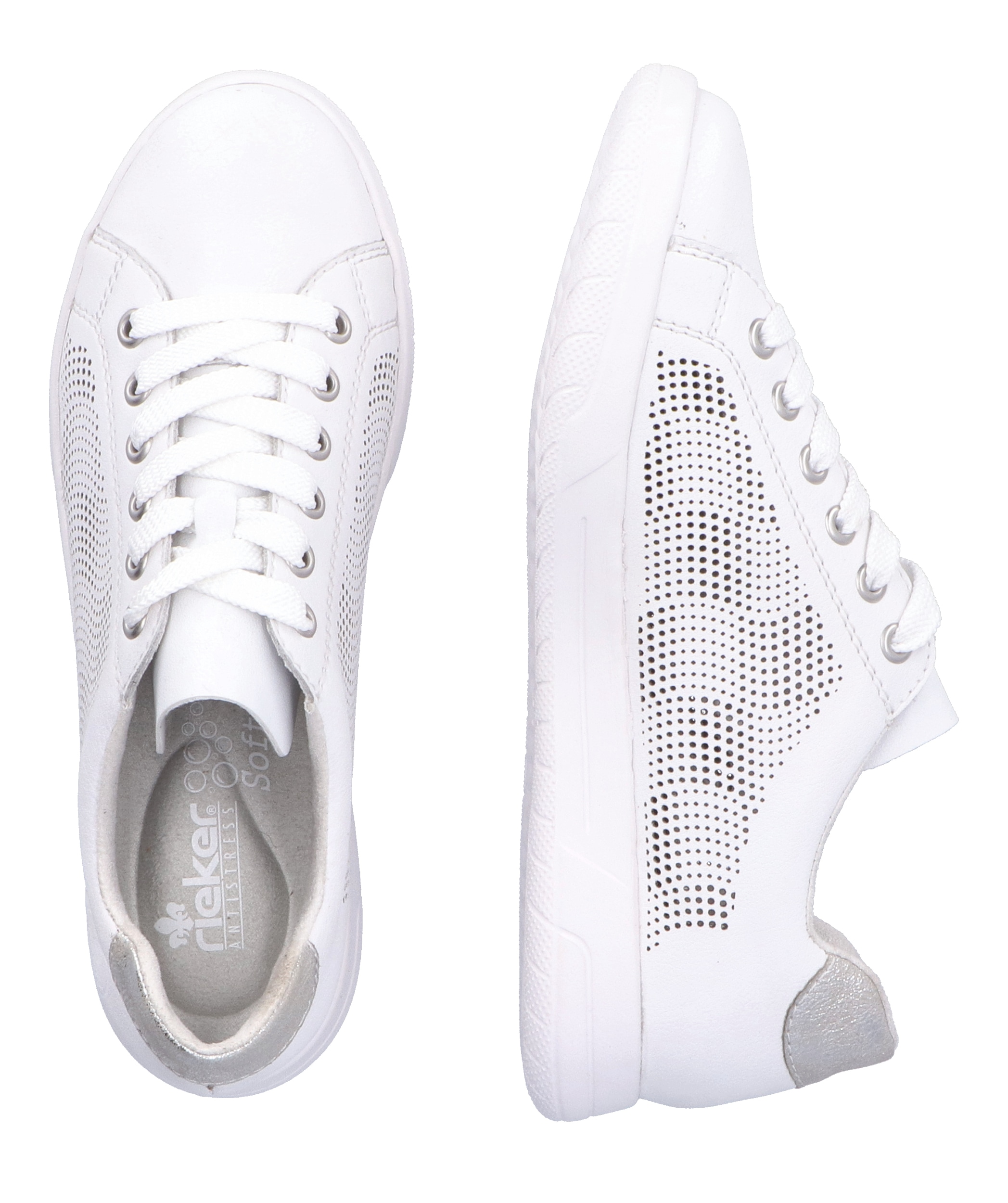 Rieker Sneaker, herausnehmbarer Textileinlage, Freizeitschuh, Halbschuh, Schnürschuh