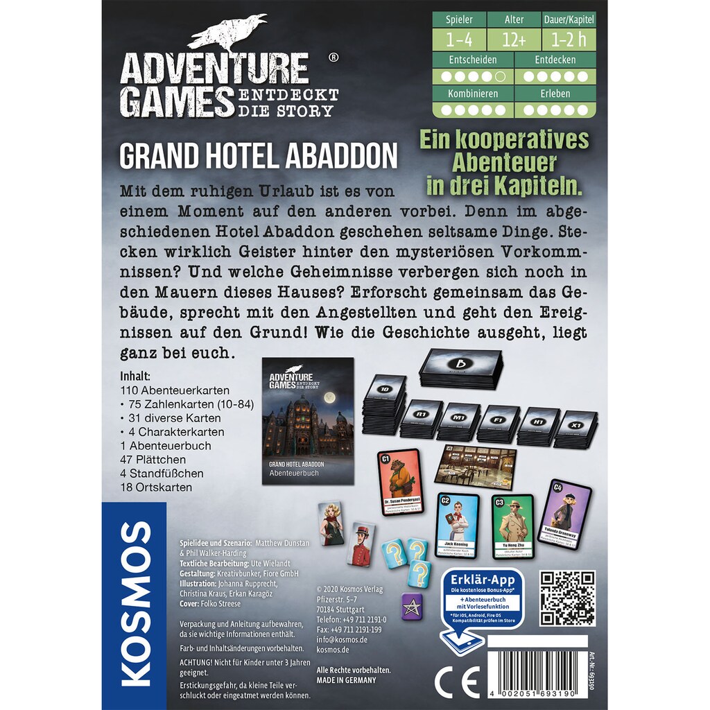 Kosmos Spiel »Adventure Games - Grand Hotel Abaddon«