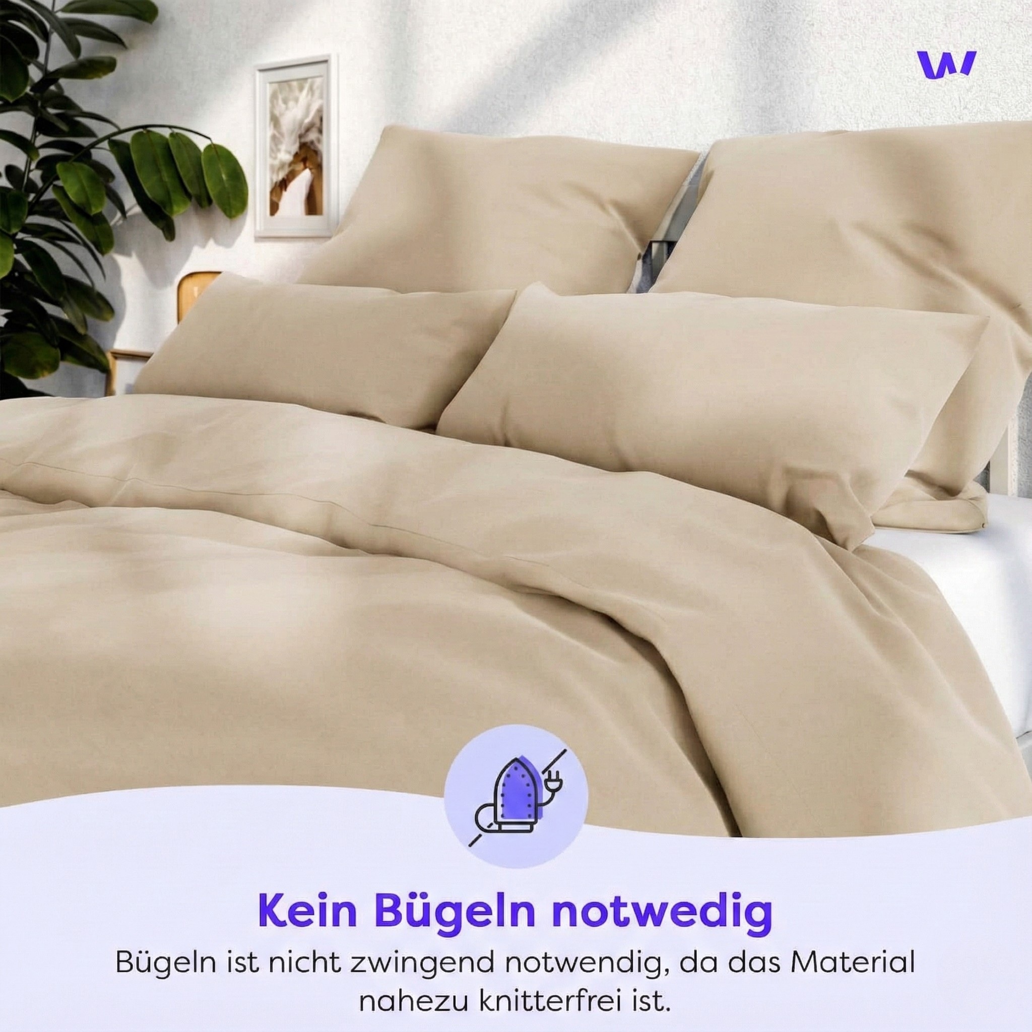 Wolkenfeld Bettwäsche »Allergiker Bettwäsche, unfassbar weich« 2 tlg. tlg. 135x200 cm, 155x220 & Übergrößen I inkl. Kissenbezüge 80x80 I Uni