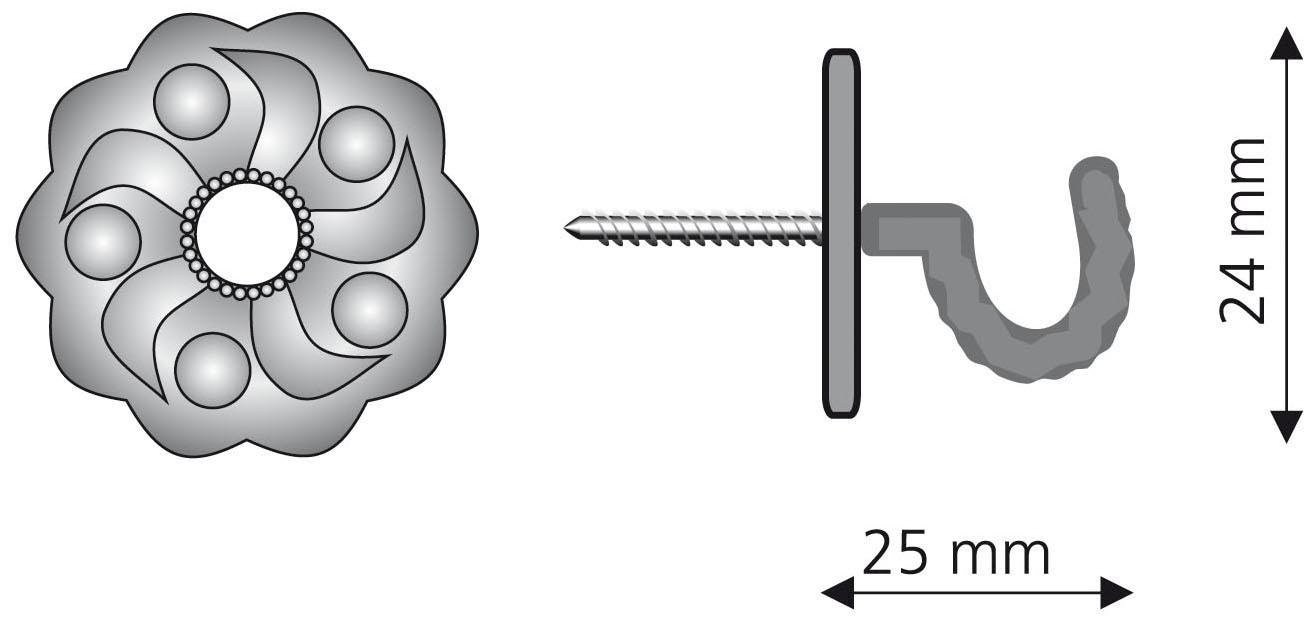 Liedeco Zierhaken für Vorhänge