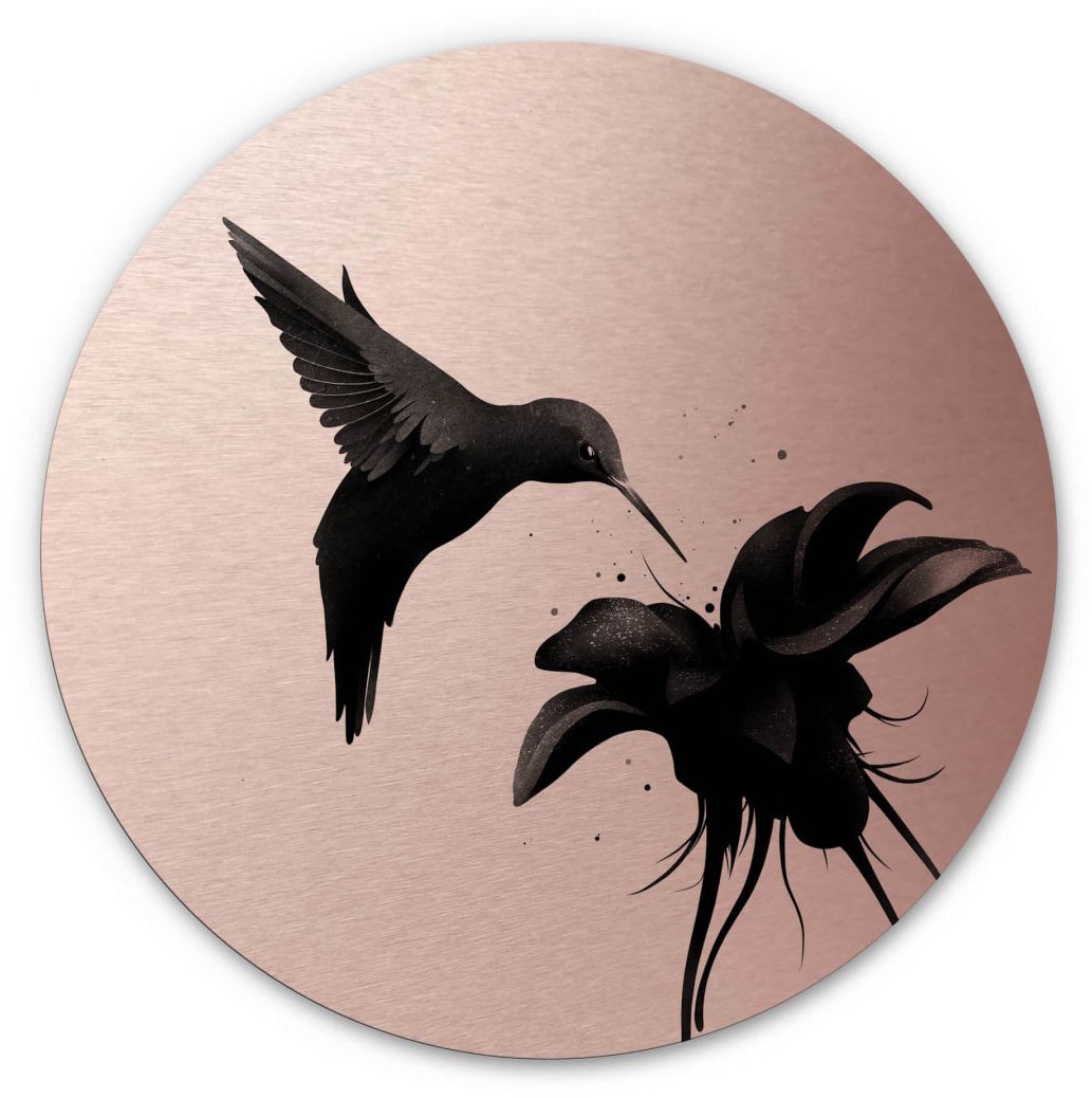 kaufen Kolibri Metallschild Vogel«, Raten St.) »3D Metallbild (1 Wall-Art auf
