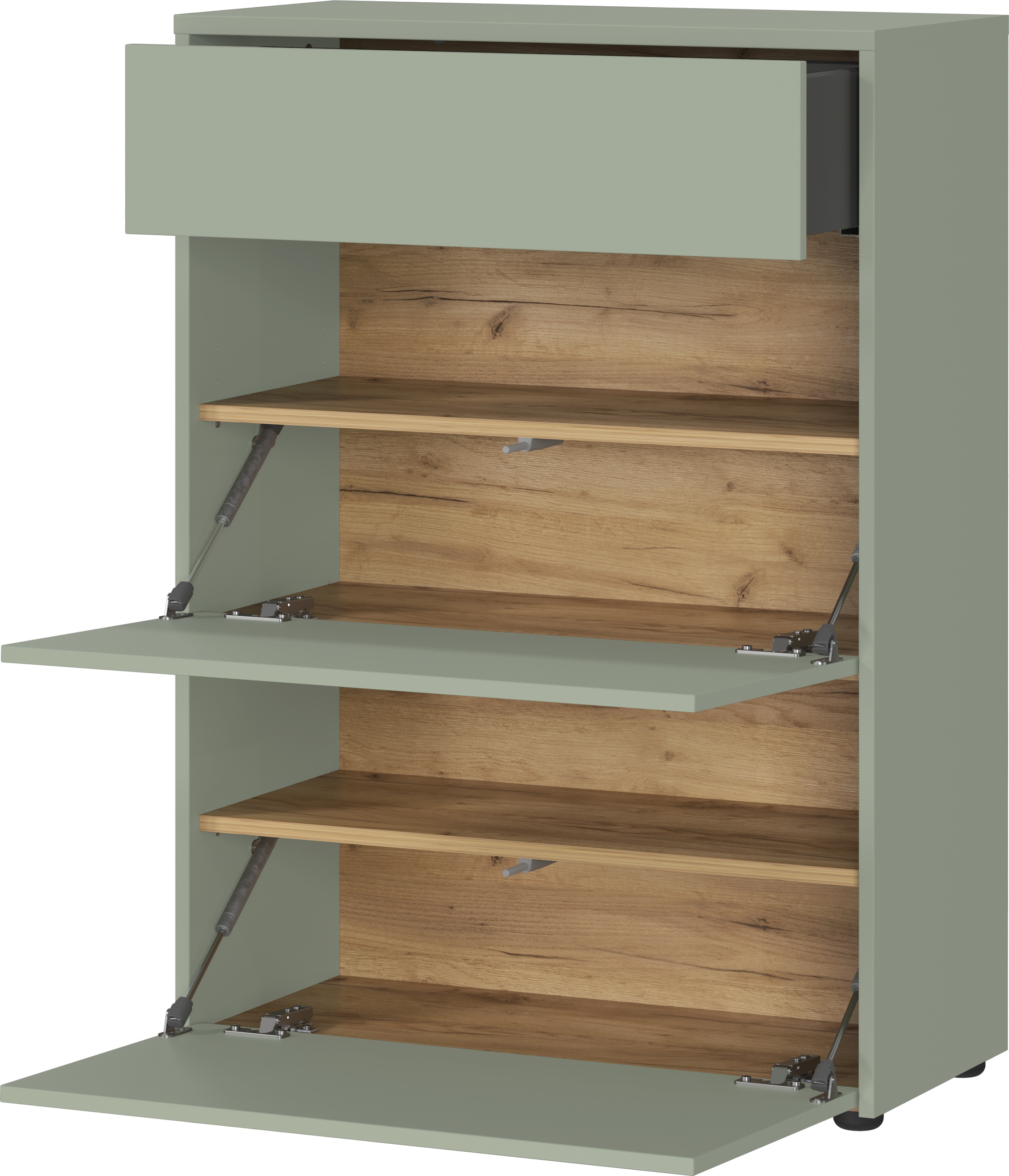 GERMANIA Schuhschrank »Binetto« 1 Stk. tlg. Garderobenschr., mit Schubl., Push-to-open, verstellb. Böden,  B: 70cm
