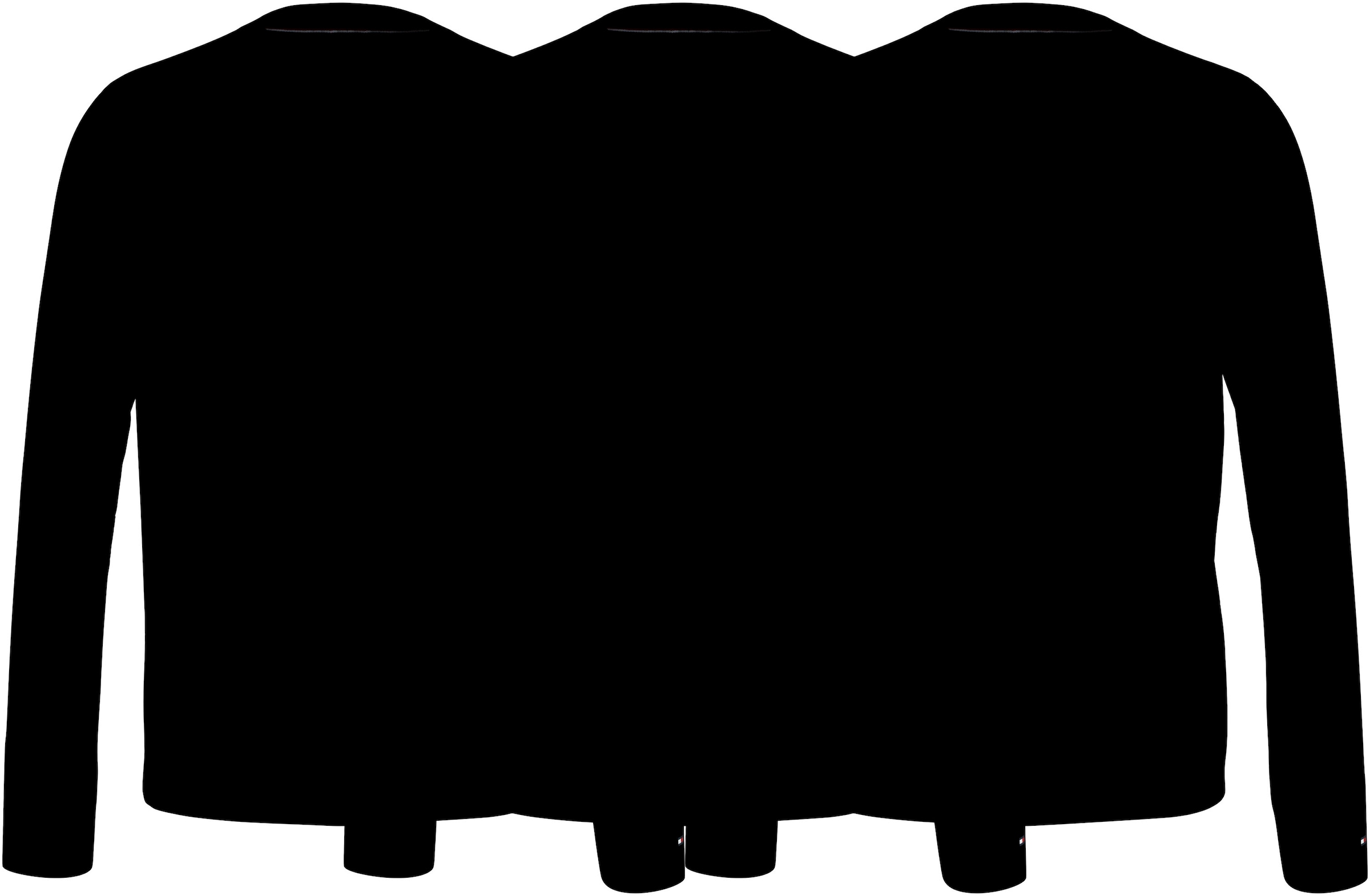 Tommy Hilfiger Underwear bei mit T-Shirt (Packung, Markenlabel LS ♕ »3P 3er-Pack), Tee«