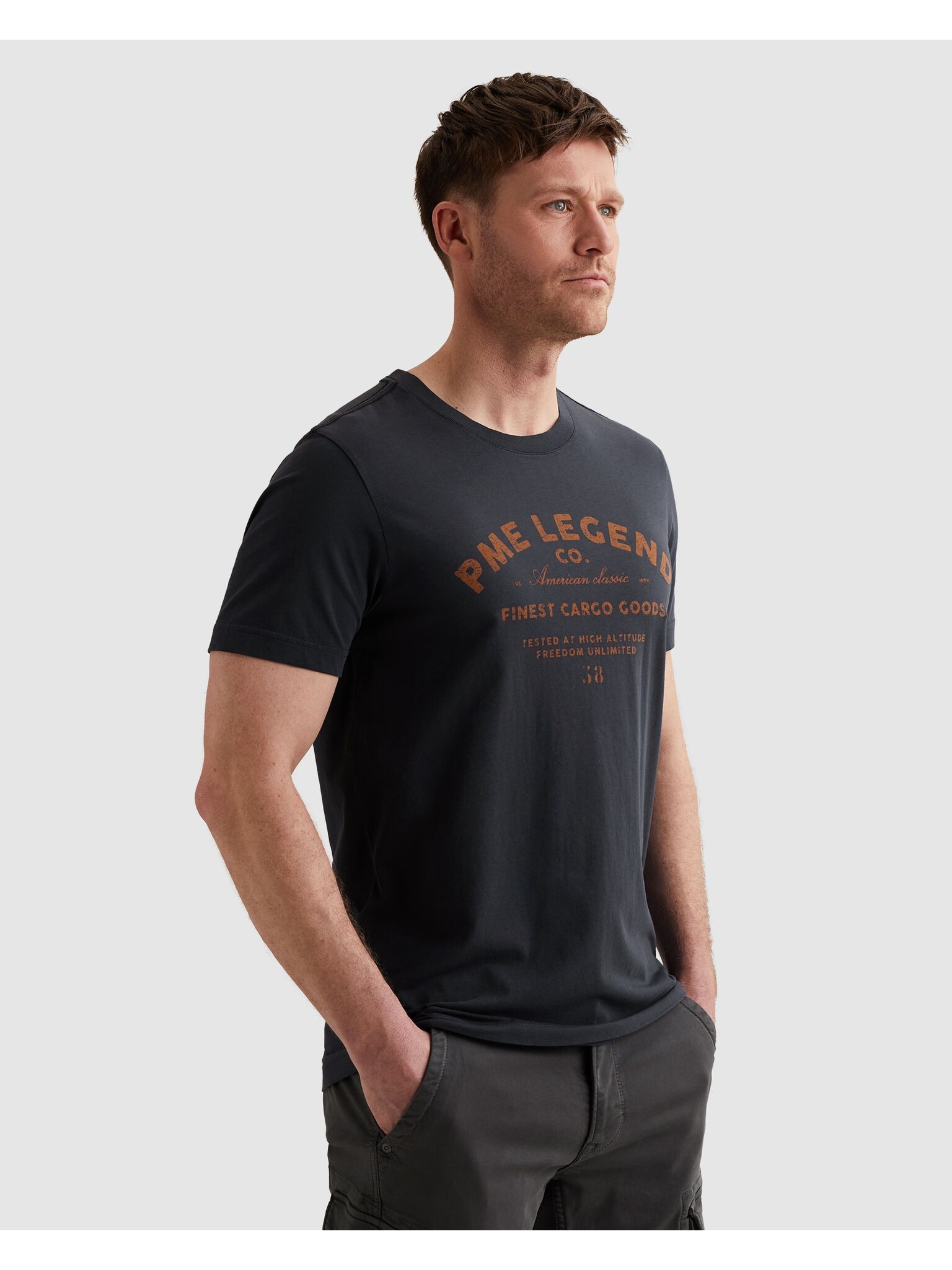 PME LEGEND T-Shirt »Short Sleeve Play Single Jersey Graphic« aus reiner Baumwolle, Rundhals