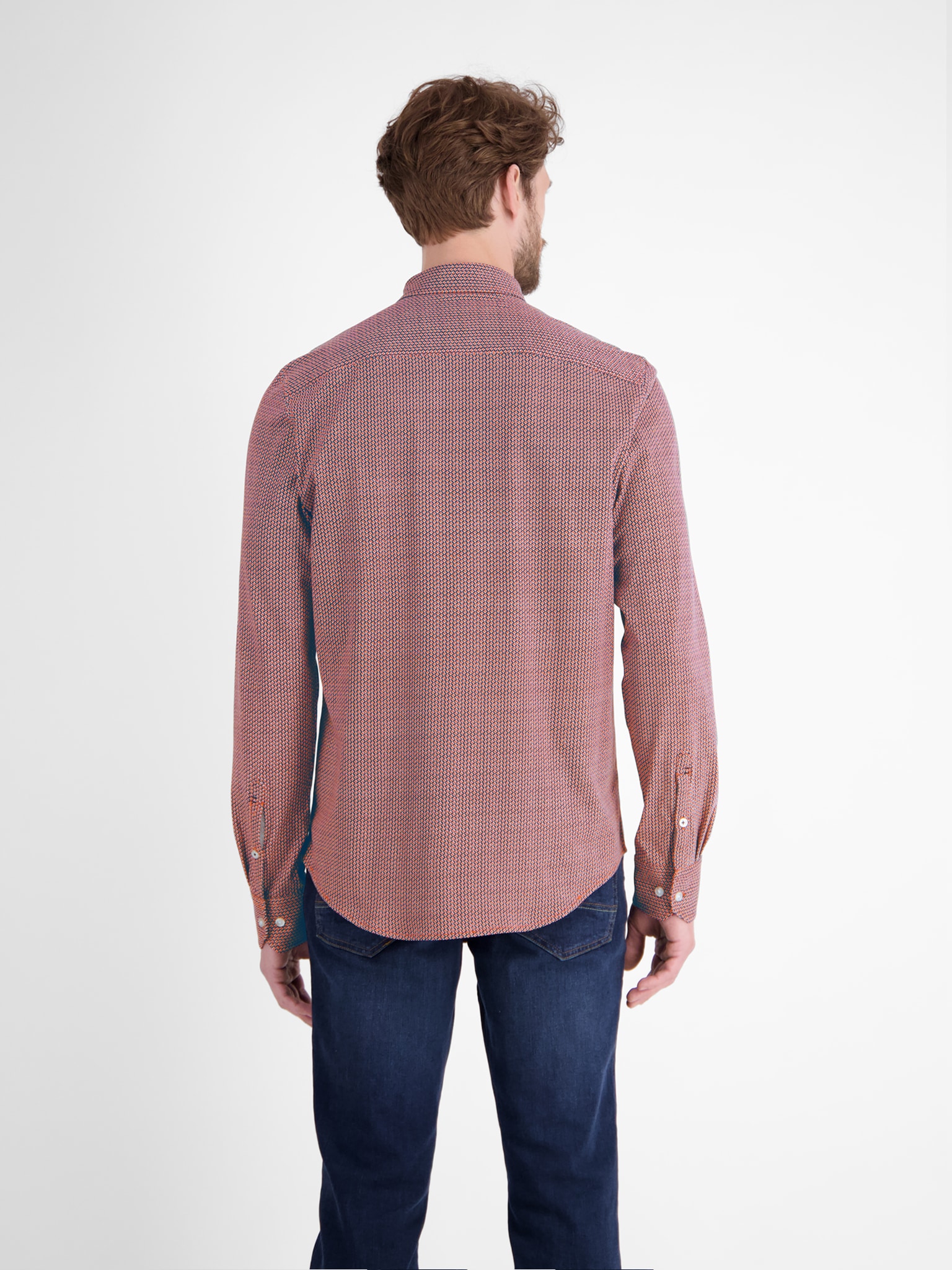 LERROS Langarmhemd mit Logo Stickerei