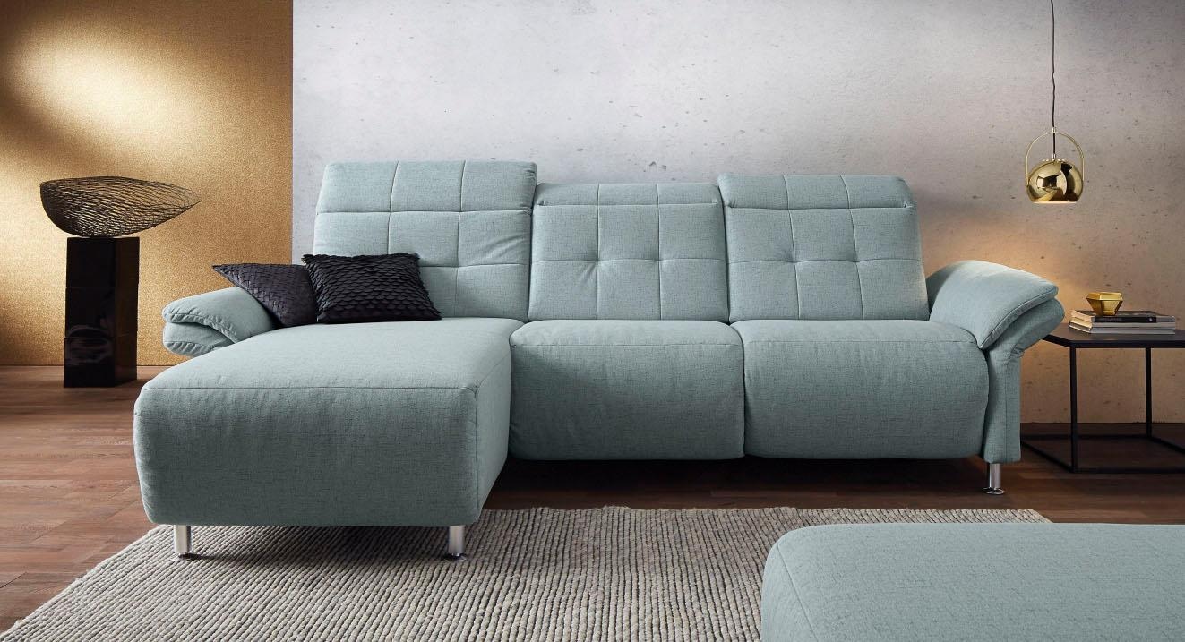 PLACES OF STYLE Ecksofa »Manhattan L-Form« 2 Sitze mit elektrischer Relaxfunktion, verstellbare Armlehnen