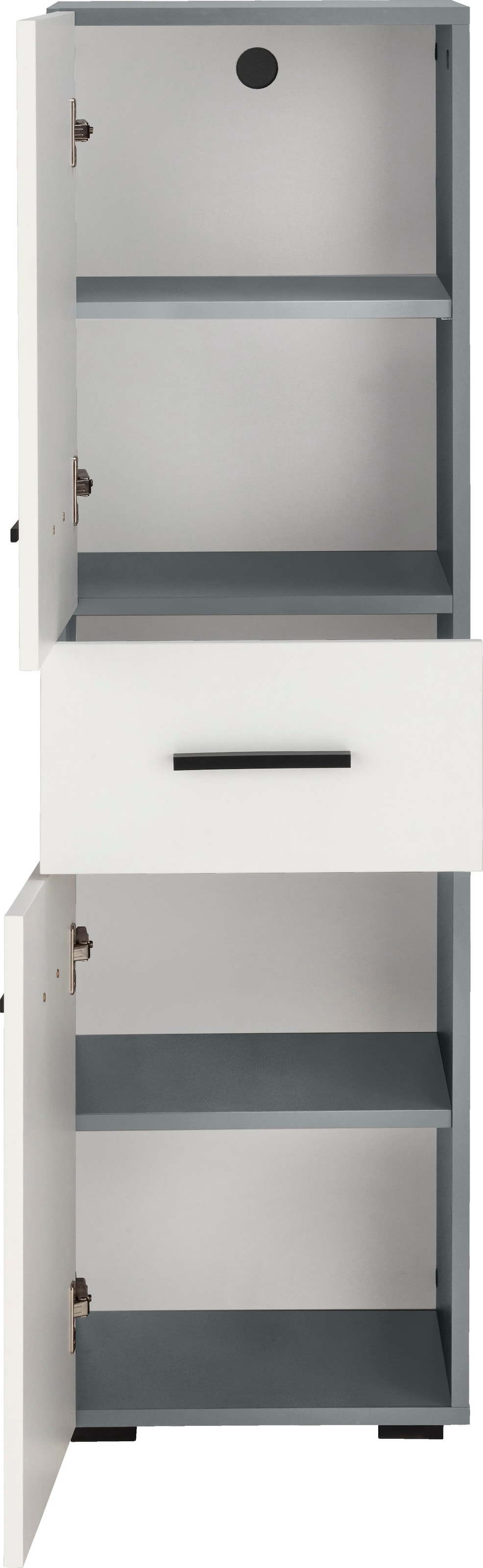 INOSIGN Midischrank »Skara« verstellbarer Einlegeböden hinter jeder Tür, Breite 38 cm, Höhe 130 cm