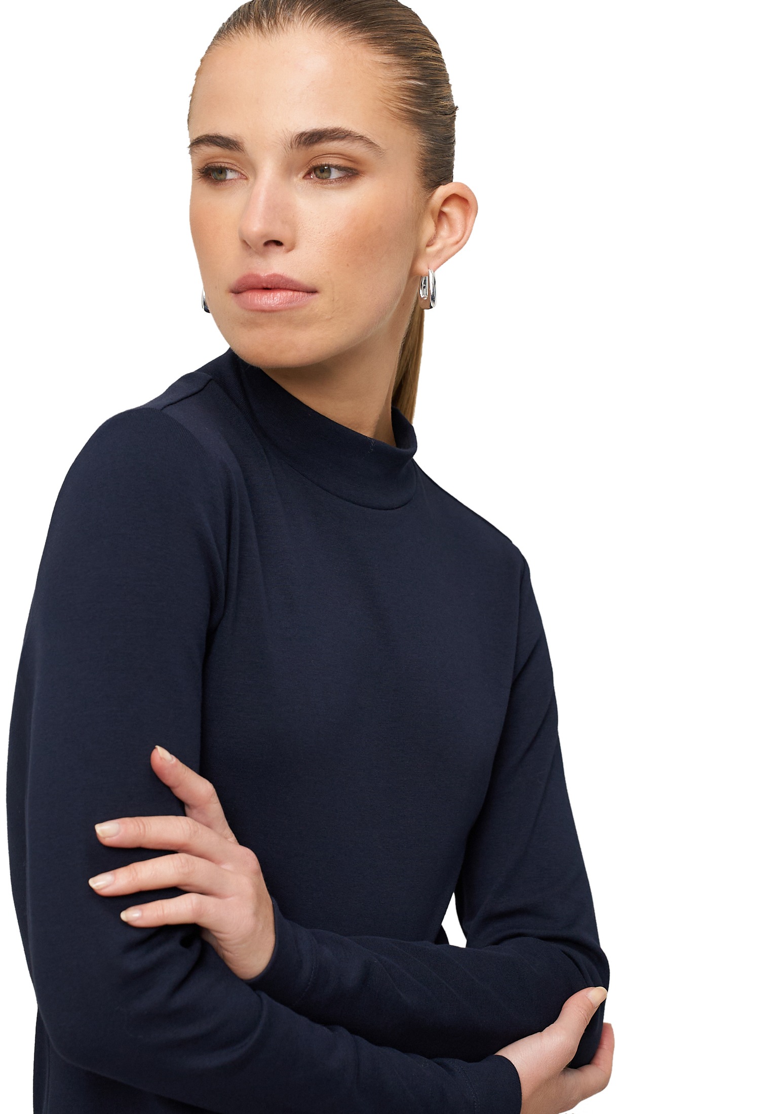 Zero Langarmshirt »Langarmshirt mit Stehkragen«