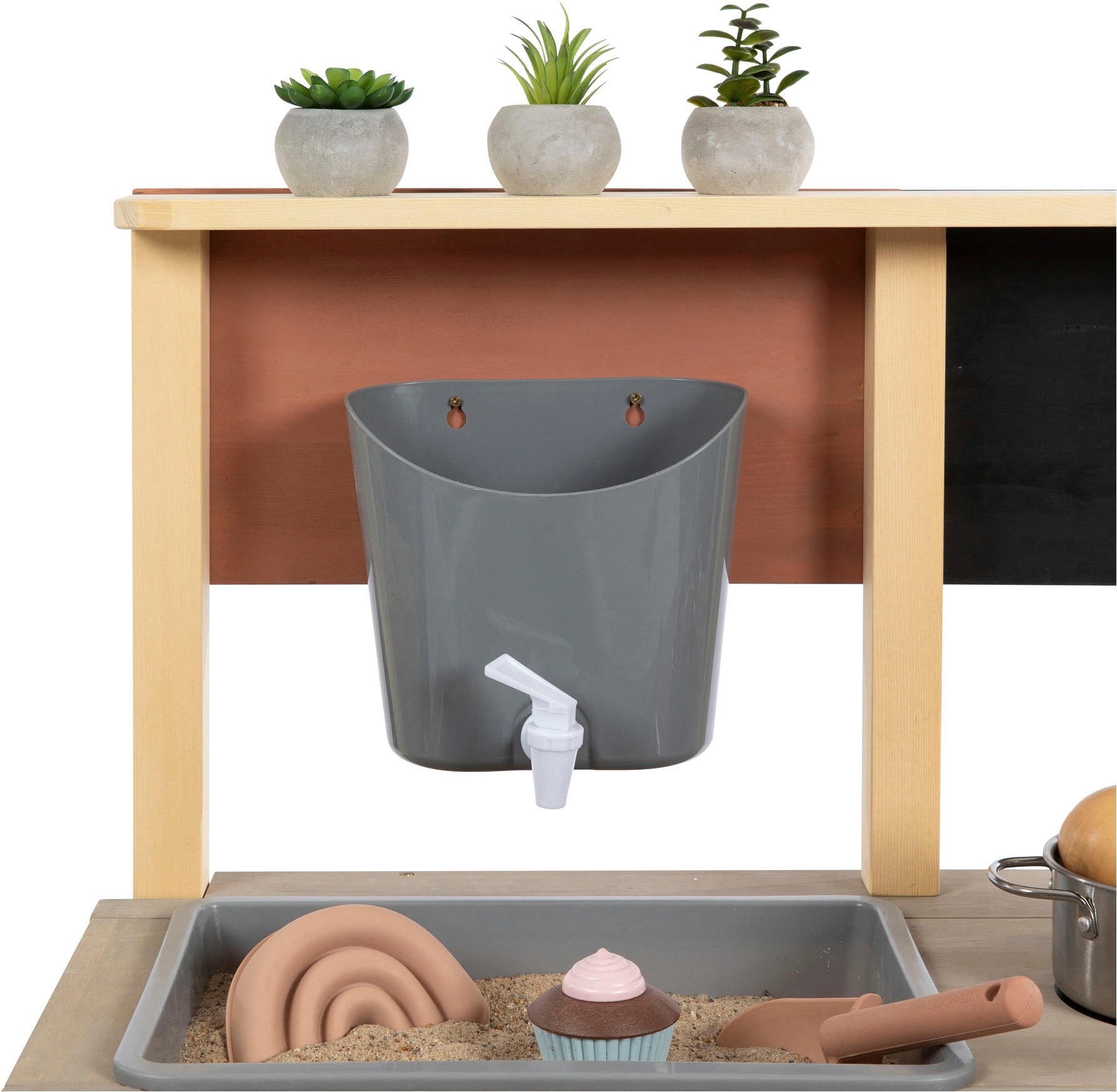 MUDDY BUDDY® Outdoor-Spielküche »Big Leo«, natur - puderrosa; FSC® - schützt Wald - weltweit