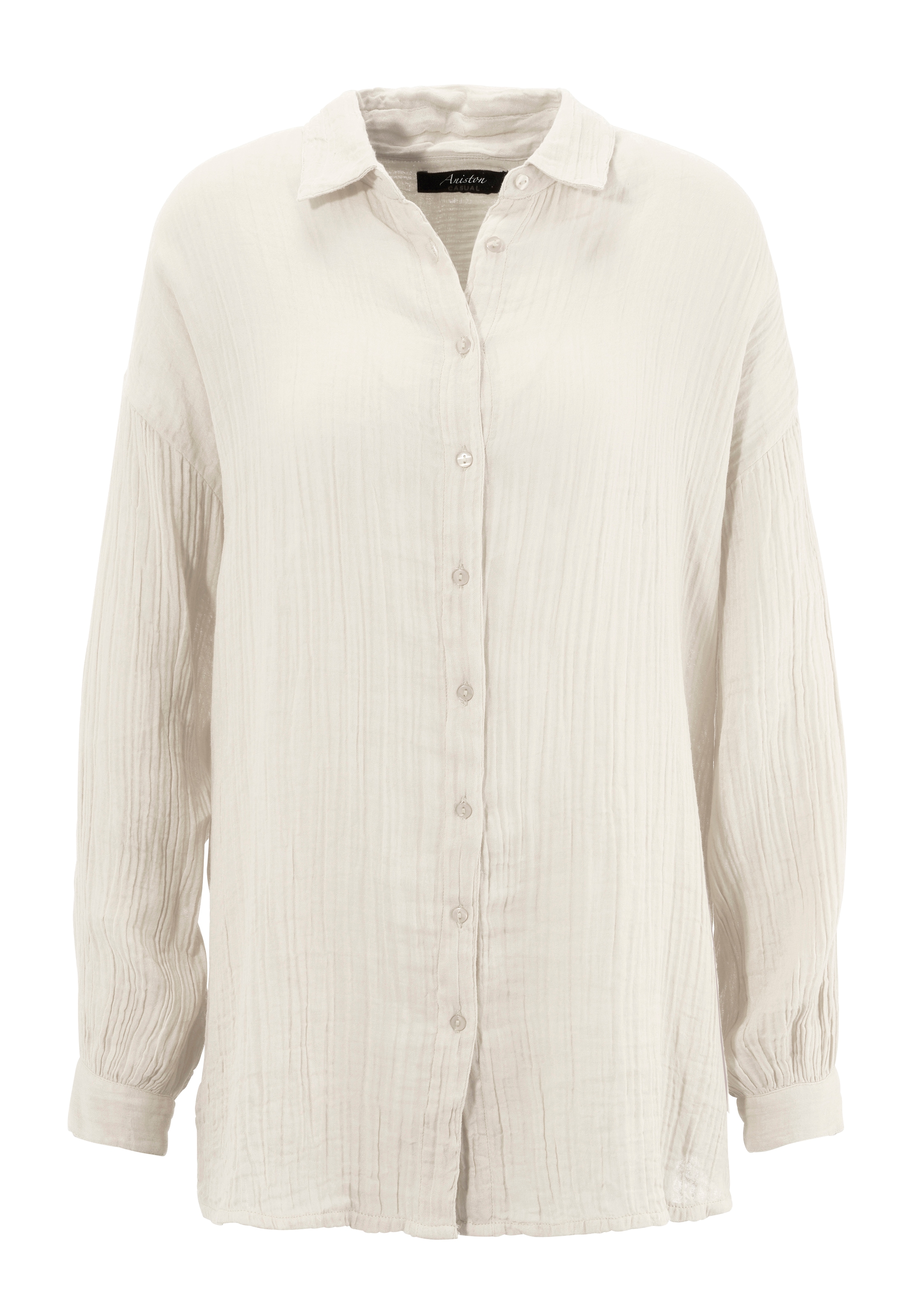 Aniston CASUAL Hemdbluse, in trendiger Musselin-Qualität