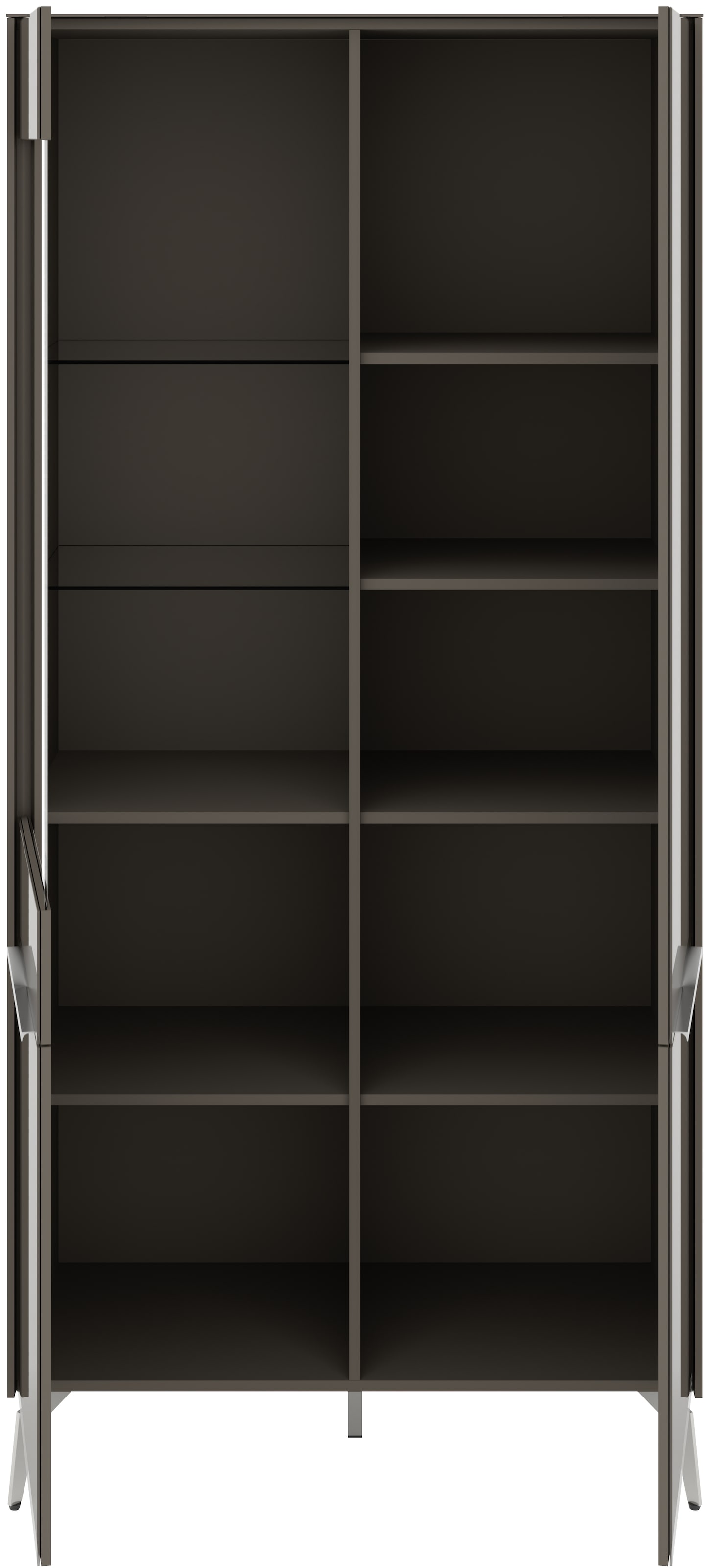 set one by Musterring Standvitrine »Reno« 1 Stk. tlg. Mit Winkelfüßen in diversen Farben, 200 cm Höhe & Farbauswahl