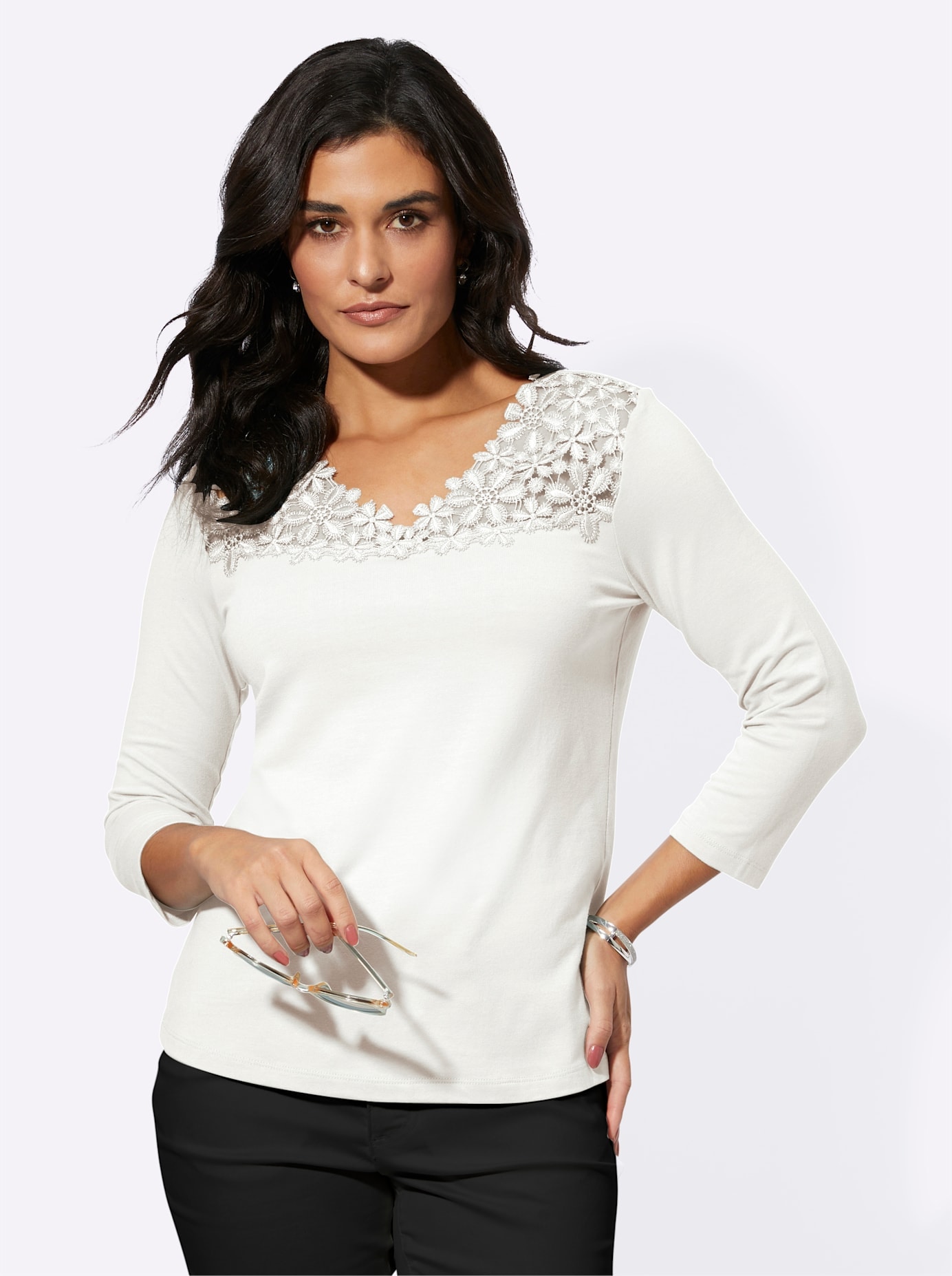 creation L 3/4-Arm-Shirt »Modal-Mix-Shirt«, (1 tlg.)