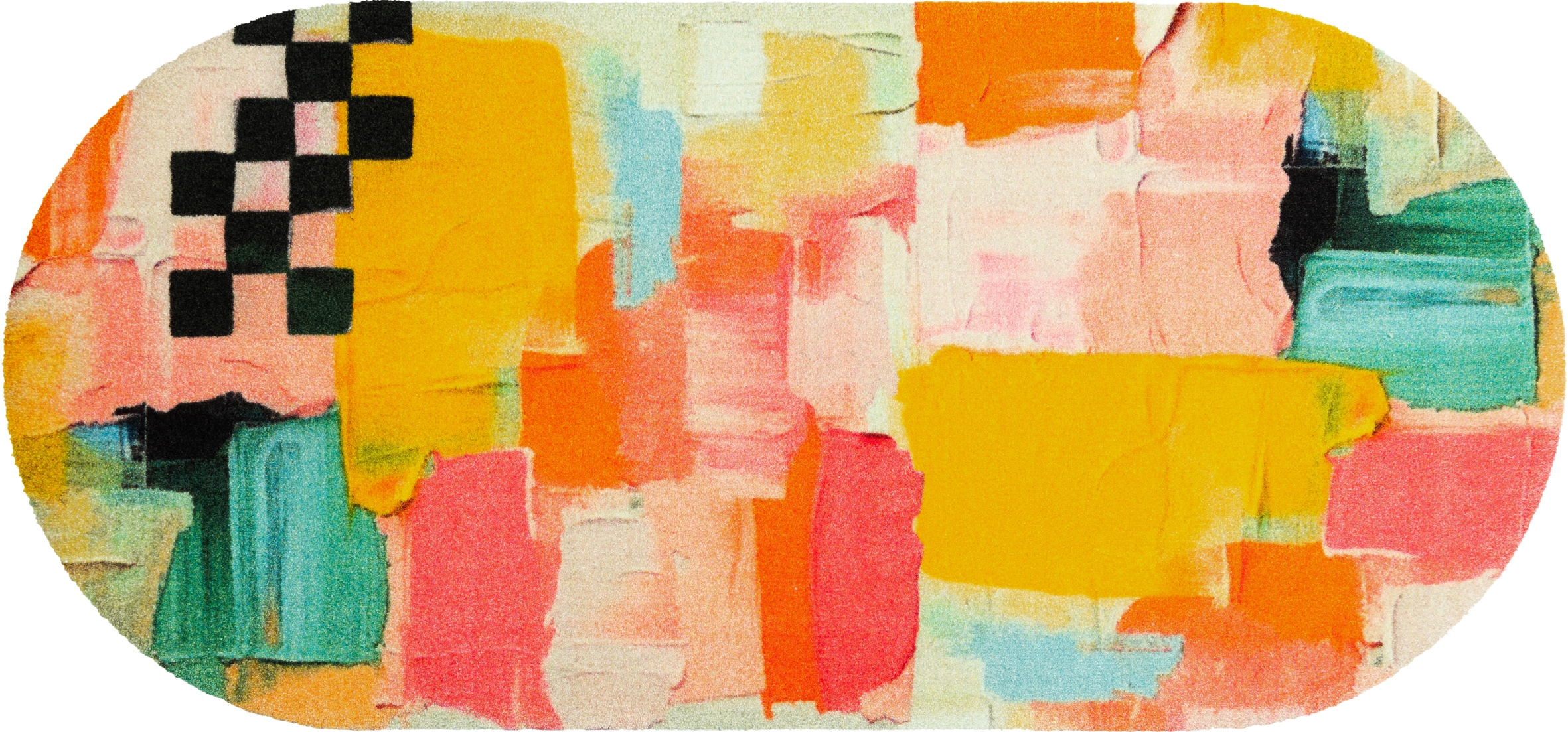 wash+dry by Kleen-Tex Fußmatte »und Läufer Paintshape« oval 9 mm Höhe