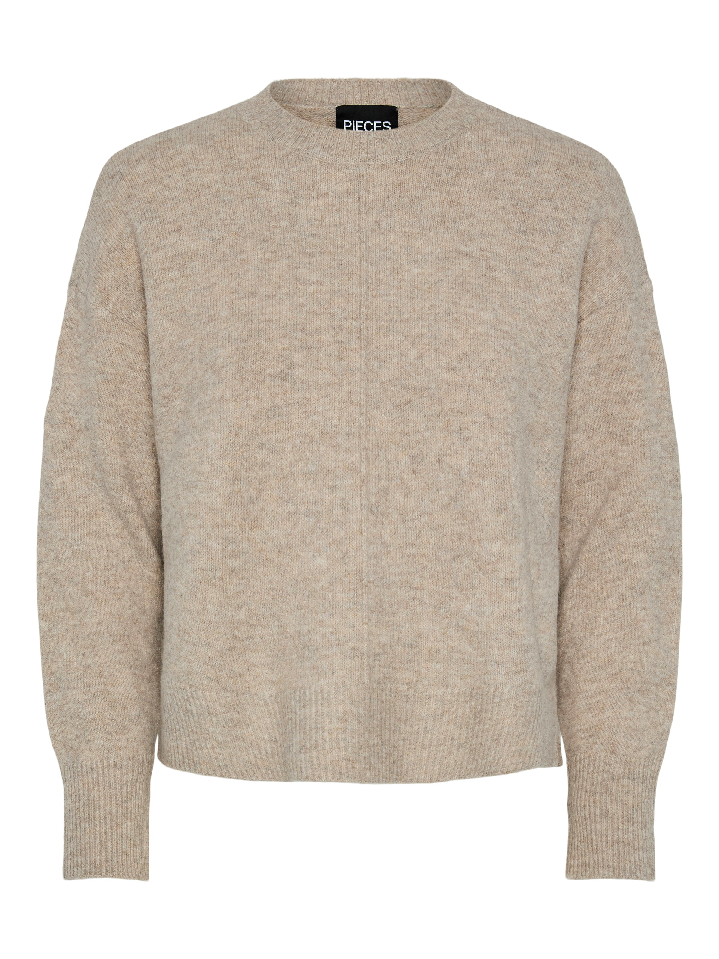 pieces Strickpullover »PCMALOU LS O-NECK CUTLINE KNIT NOOS BC«
