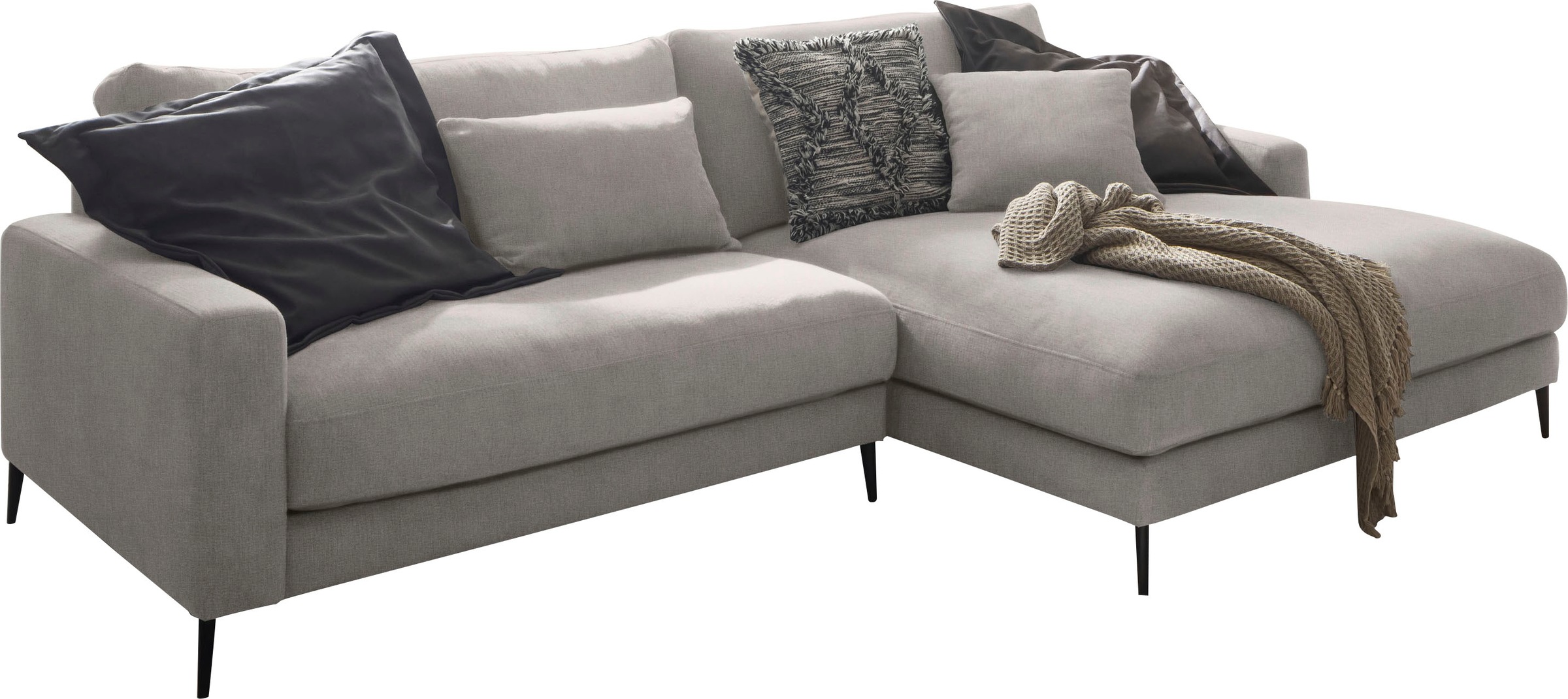 INOSIGN Ecksofa »Downtown Gemütliches Loungemöbel zum Relaxen L-Form«, weicher Sitzkomfort, B/T/H: 272/170/84 cm