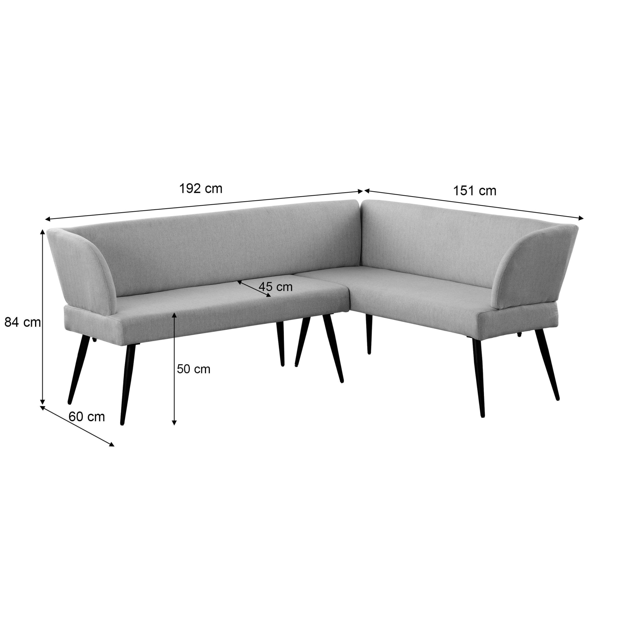 OTTO home Eckbank »Lena« Sitz mit Federkern, pflegeleichtem Webstoff Bezug, Breite 192 cm