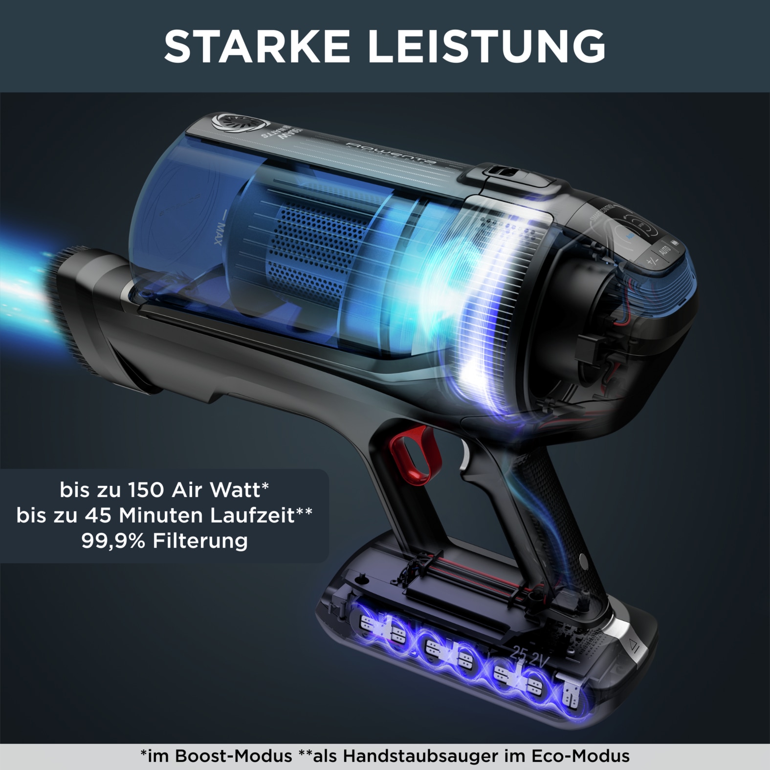 Rowenta Akku-Hand-und Stielstaubsauger »X-Force Flex 12.60 Aqua, Saugen und Wischen, automatischer Modus«, leistungsstark, Aqua Düse, hohes Fassungsvermögen, Flex-Gelenk, RH98C8