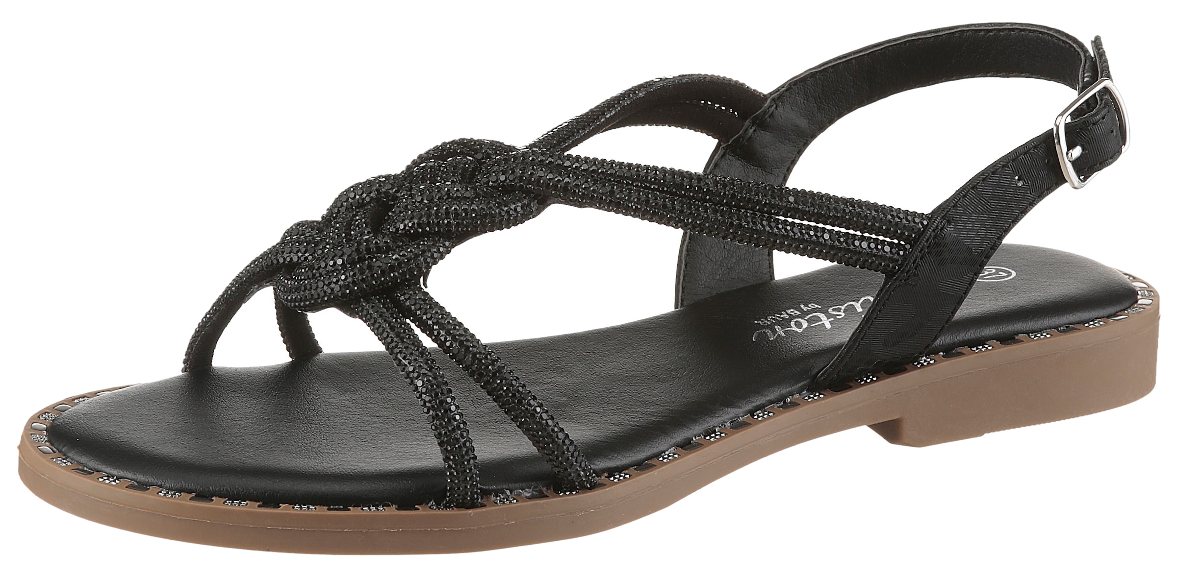 Aniston SHOES Sandale  Sommerschuh, Riemchensandale mit Glitzerdetails - NEUE KOLLEKTION