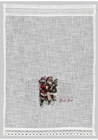 HOSSNER - ART OF HOME DECO Scheibengardine »Santa«, (1 St.), weihnachtlicher... kaufen