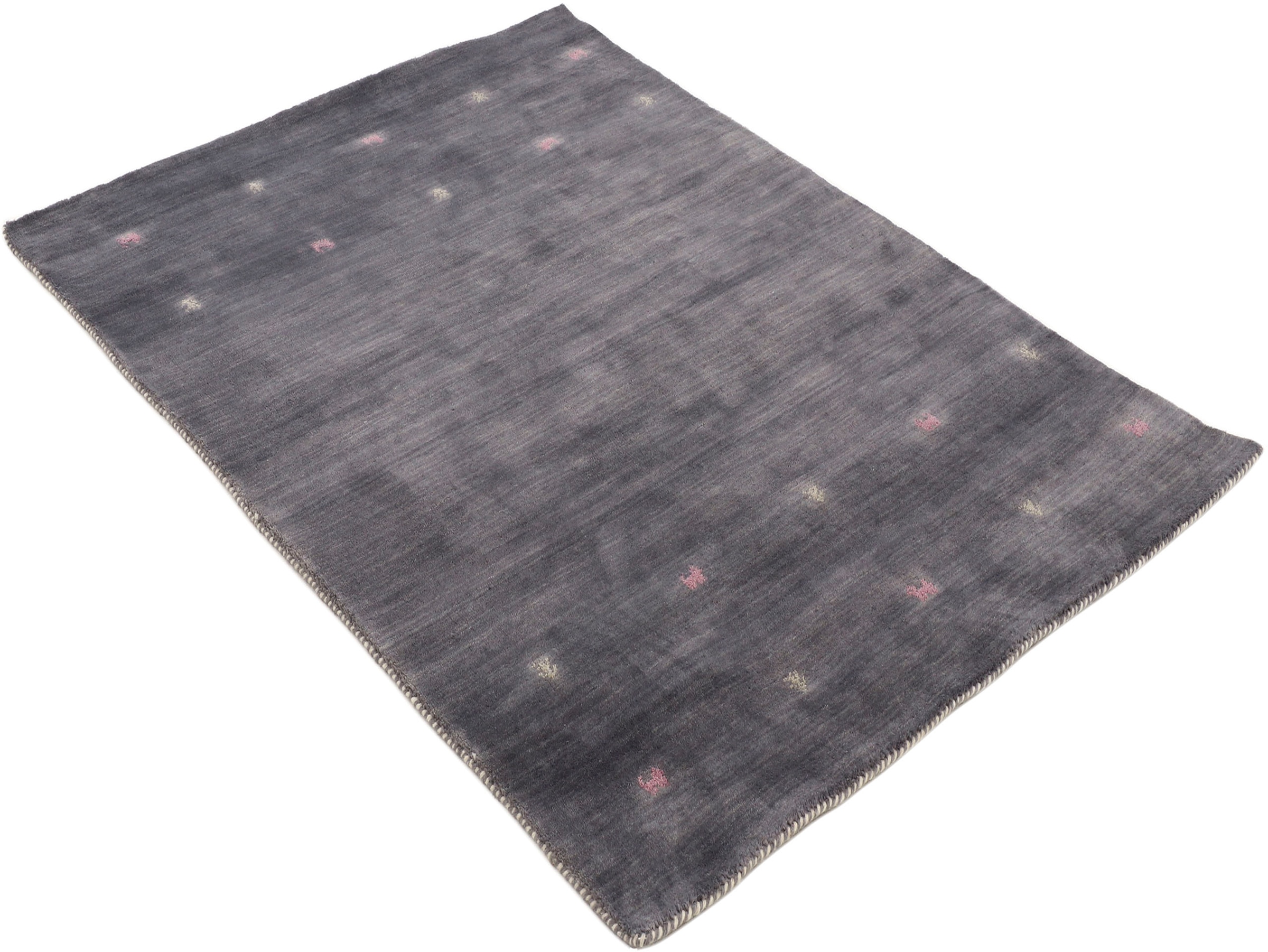 carpetfine Wollteppich »Gabbeh Uni, auch als Läufer erhältlich«, rechteckig, 15 mm Höhe, reine Wolle, handgewebt, Gabbeh Loom Tiermotiv, große Farbauswahl