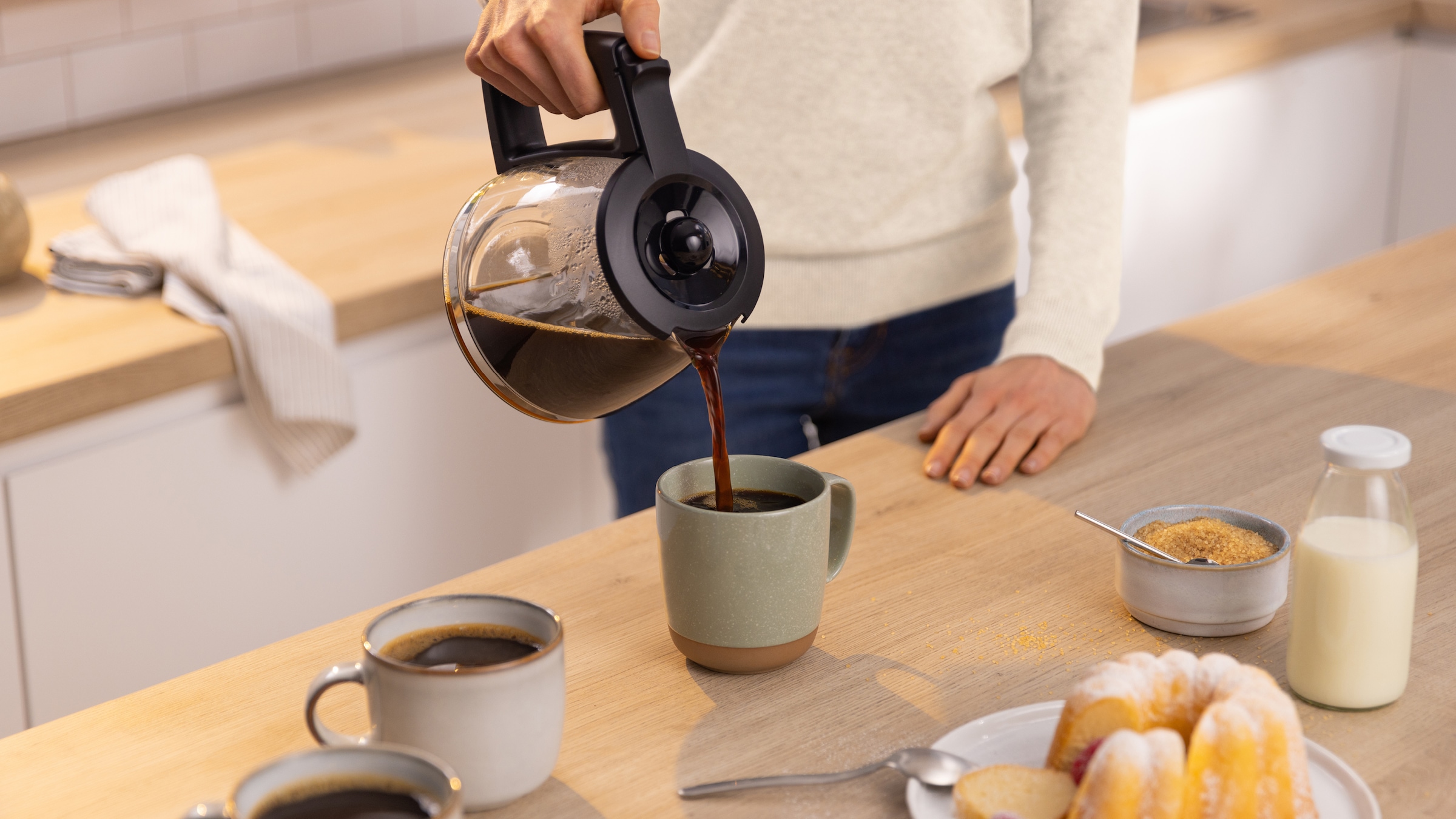 BOSCH Filterkaffeemaschine »MyMoment TKA3M133« 1,25 l Kaffeekanne Papierfilter 1x4 60min Warmhaltefunktion, Aroma intense, Entkalkungsprogramm, 1200 W