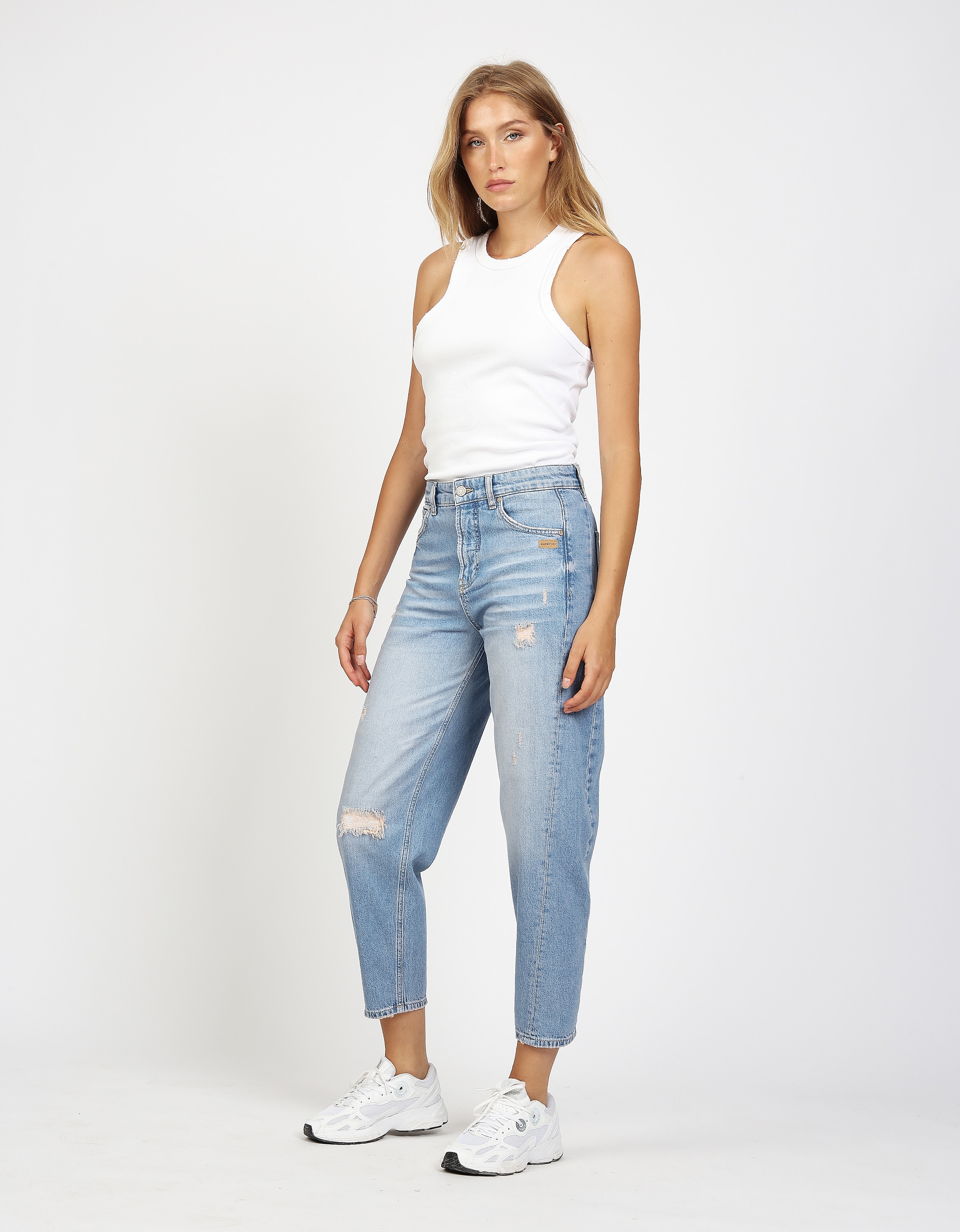 GANG 5-Pocket-Jeans »94BLAKE« mit eingesetztem Seitenstreifen, cropped