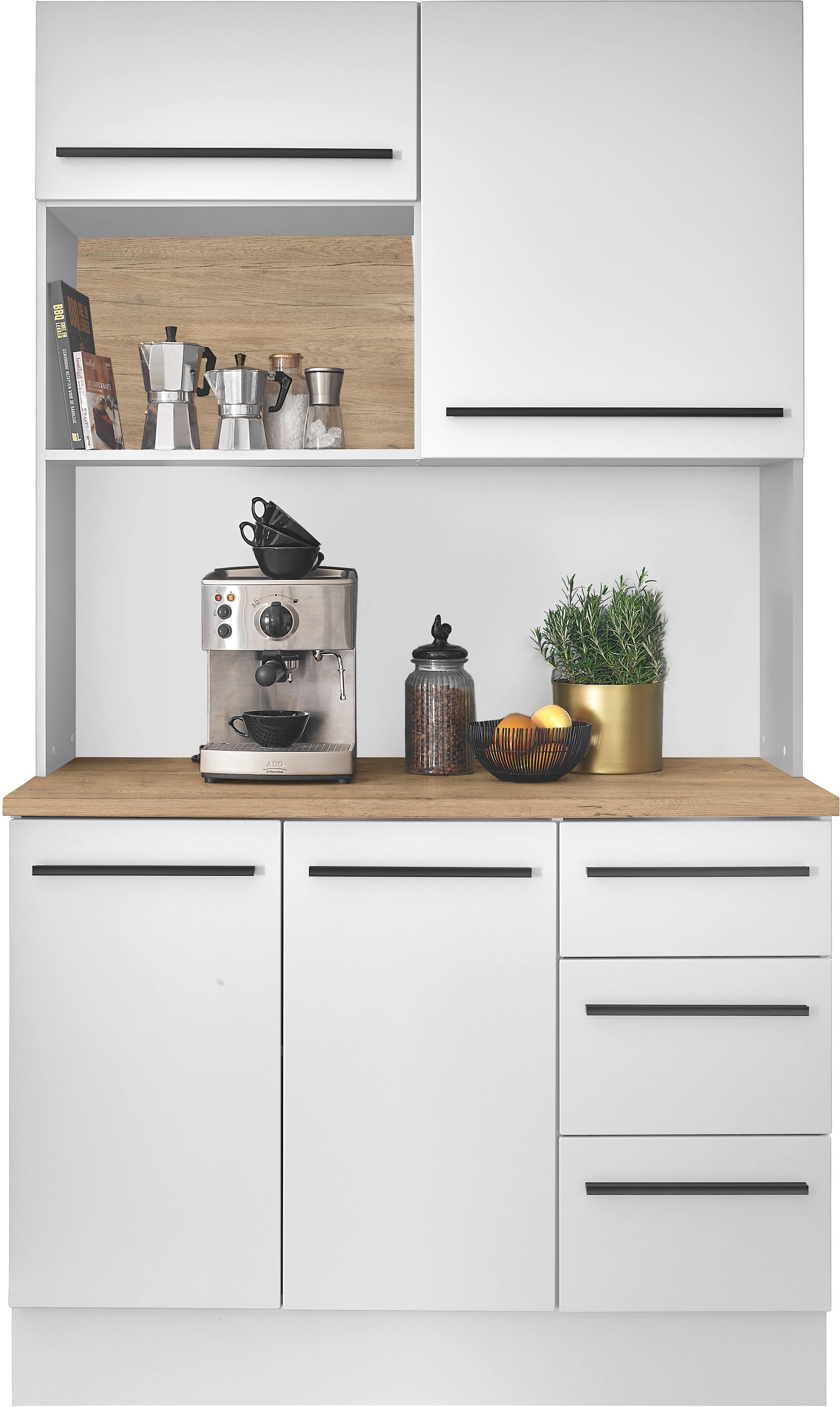 BASIC by Balculina Buffet »Denver, Küchenbuffet BxHxT 120x211x60« 1 Stk. tlg. Breite 120cm, Soft-Close für Türen und Schubkästen