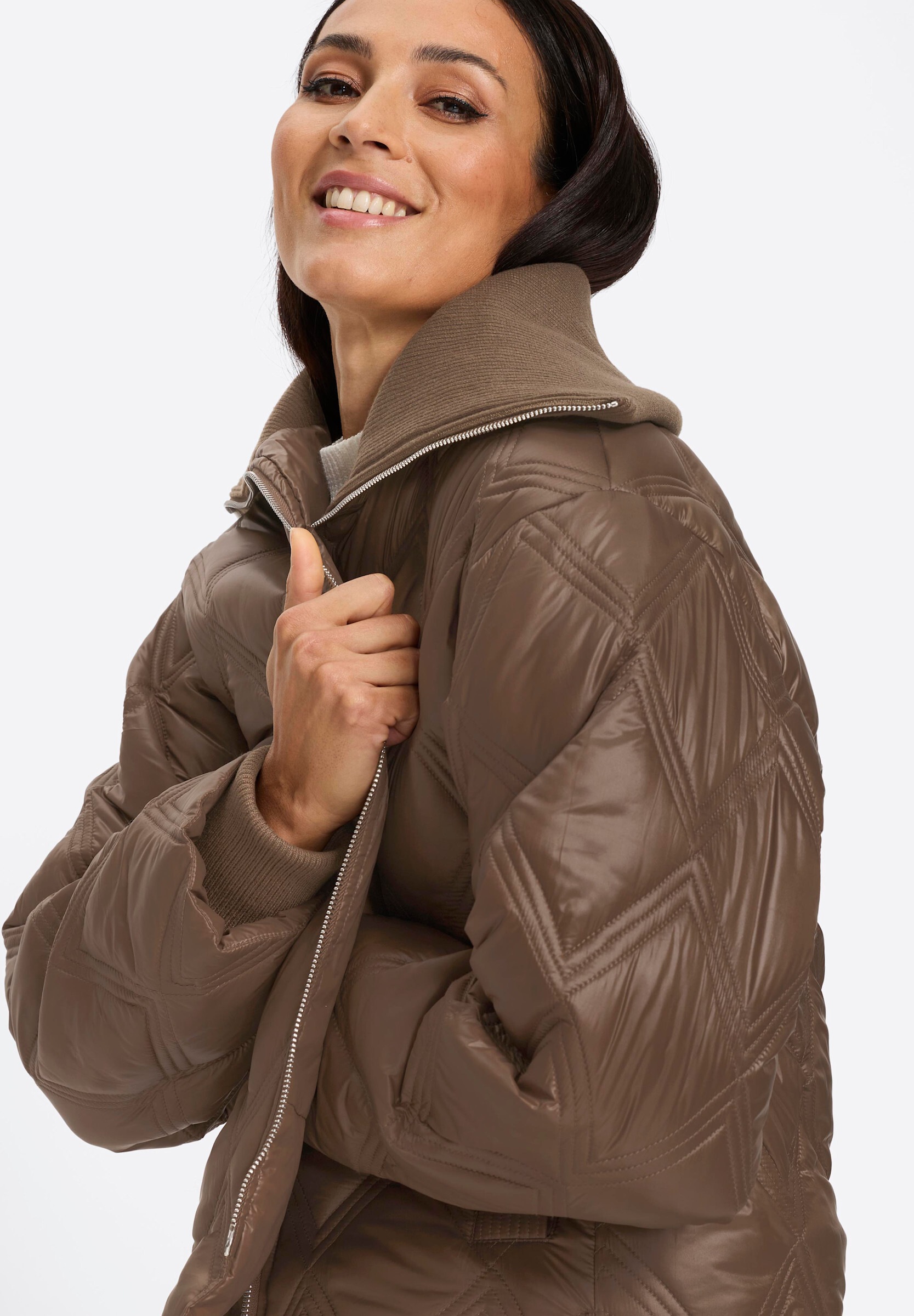 heine Steppjacke »Steppjacke Steppjacke mit 2-Wege-Zipper« ohne Kapuze