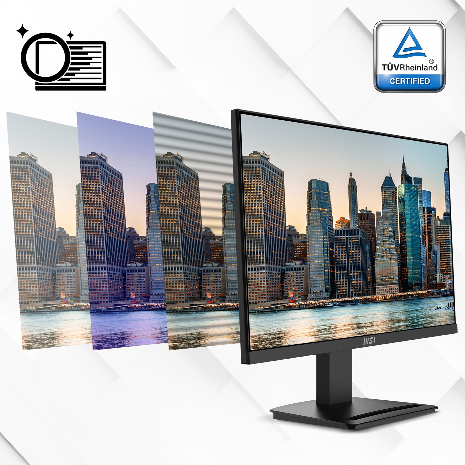 GAMEMAX PC-Komplettsystem »MegaDeal Infinity Mini BK SET2614«, (inkl. Maus & Tastatur), Windows 11 + MSI PRO MP2412DE Monitor 60cm (24")