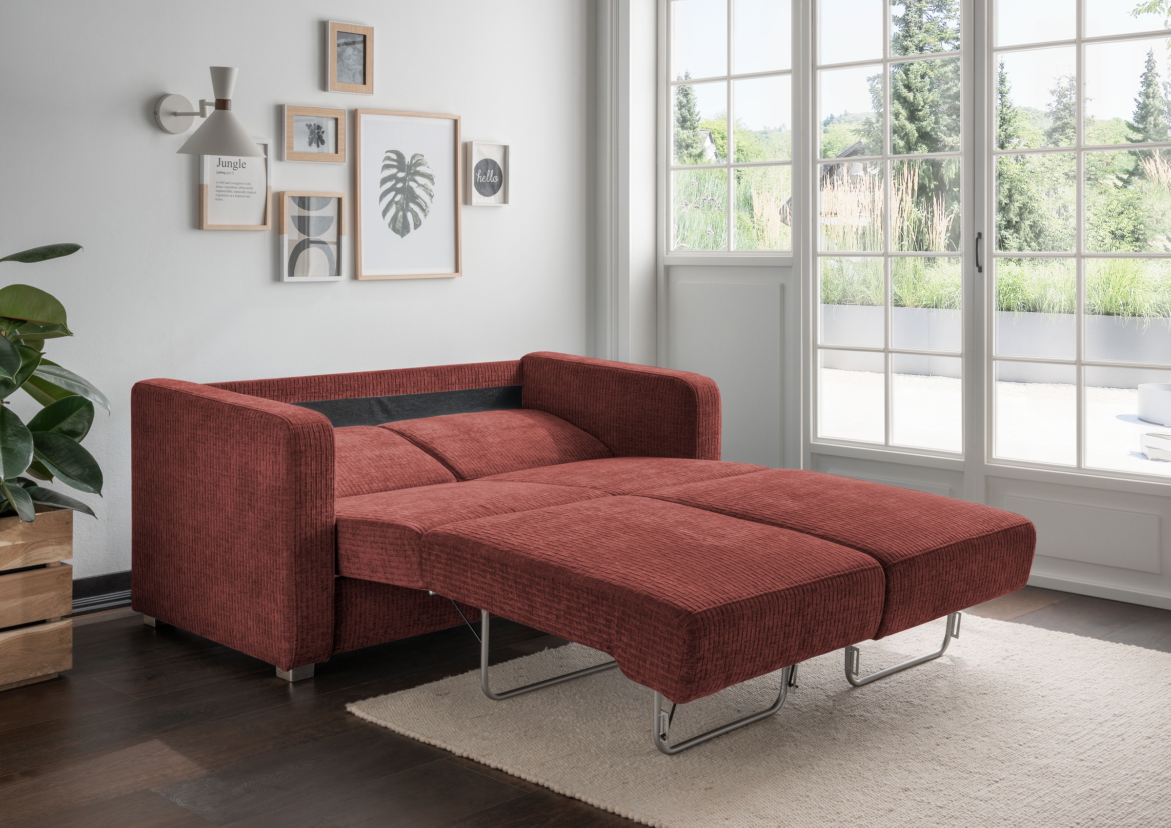 INOSIGN Schlafsofa »Mia Problemlöser Sofa, Einzelauszug, Bettsofa, zeitlos und bequem«, mit 2 Einzelauszügen als Längsschläfer