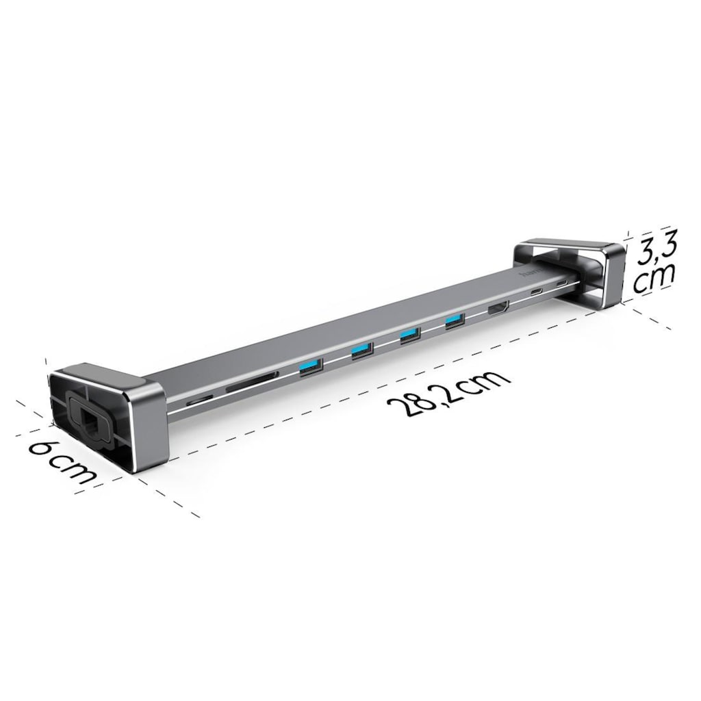 Hama Laptop-Dockingstation »9in1 USB-C Docking Station für 4x USB-A, USB-C, HDMI™, LAN«