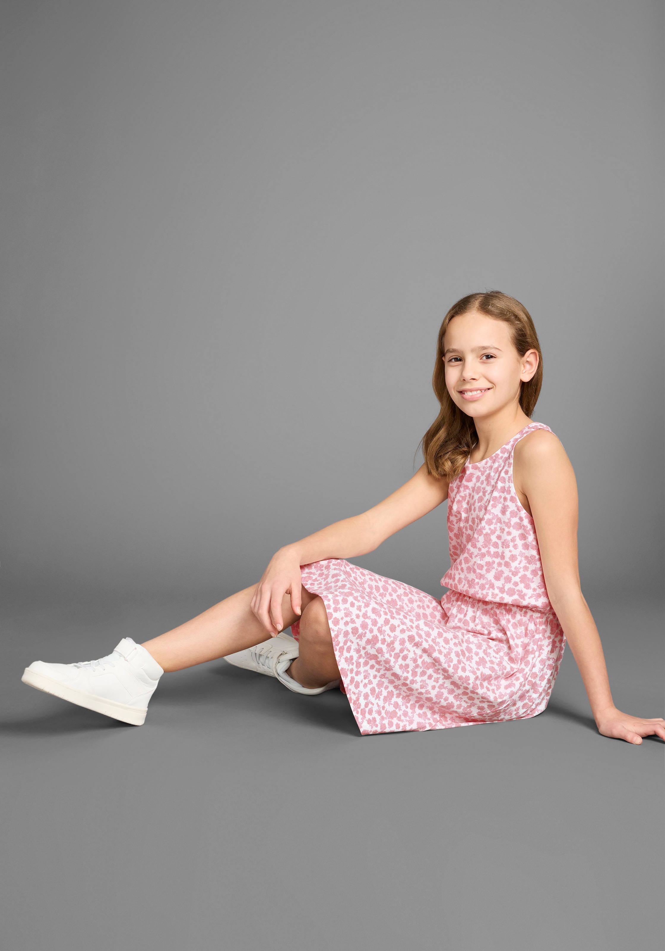 KangaROOS Jerseykleid », Skaterkleid in schönen Allover-Muster«, für Partys und Treffen mit Freunden, kniefrei, modisch