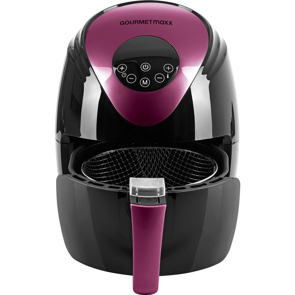 GOURMETmaxx Heißluftfritteuse »Digital, schwarz/beere«, 1500 W