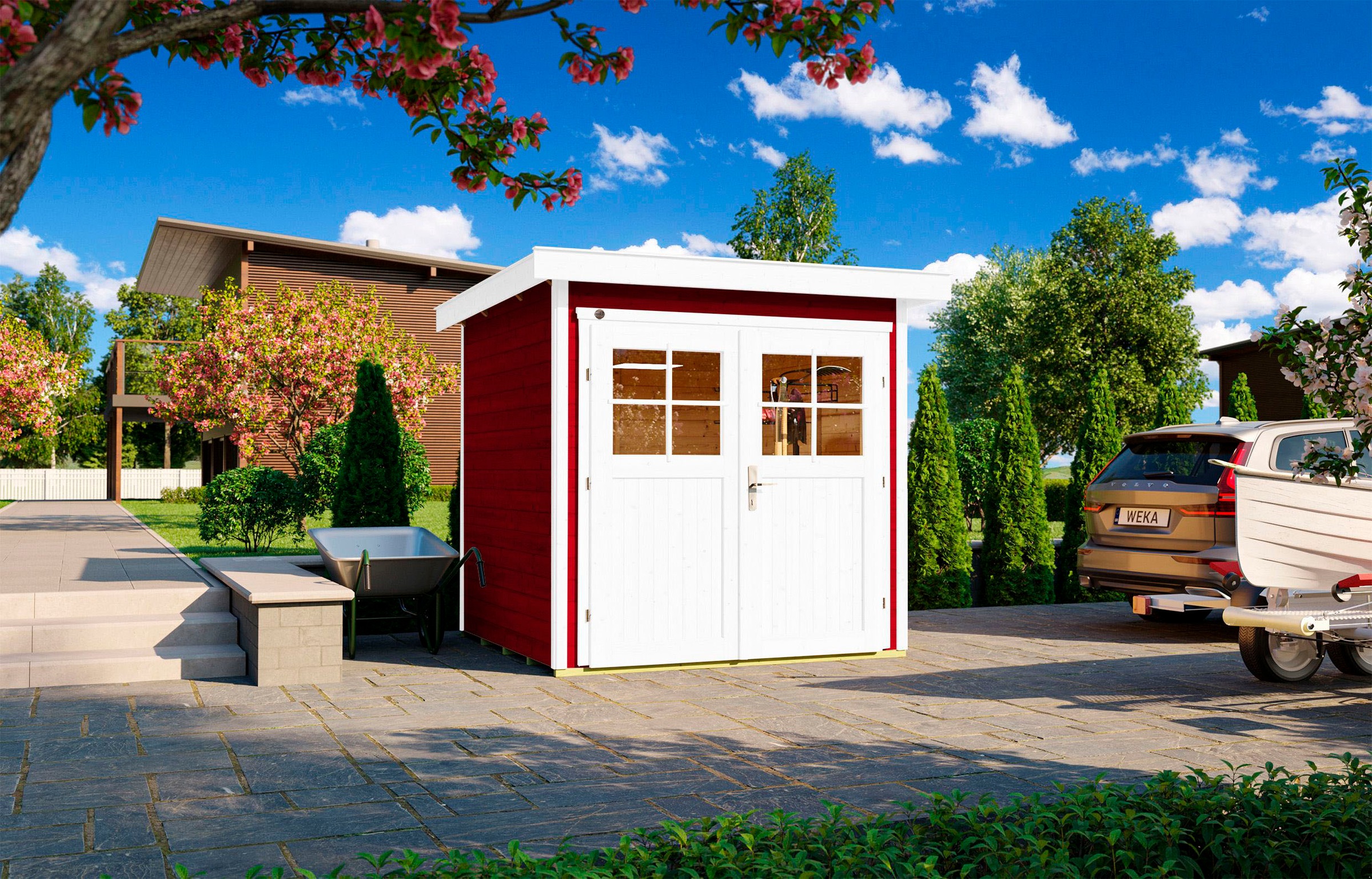weka Gartenhaus »227 Gr.1, schwedenrot, 21 mm«
