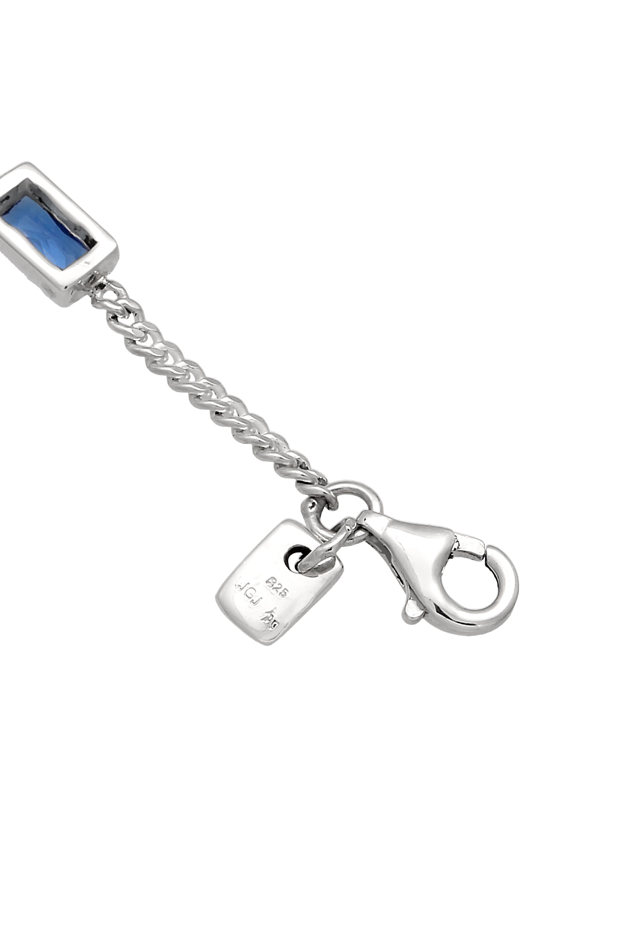 Kuzzoi Armkette »Armband Saphir Synthetisch Blau 925 Sterling Silber«