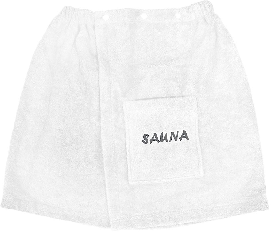 Dyckhoff, Herren, Kilt »Opal Kilt, ideal für Sauna & Spa« 1 Stk. mit Schriftzug, weiß, Länge: 50 cm, Sauna Kilt für ihn
