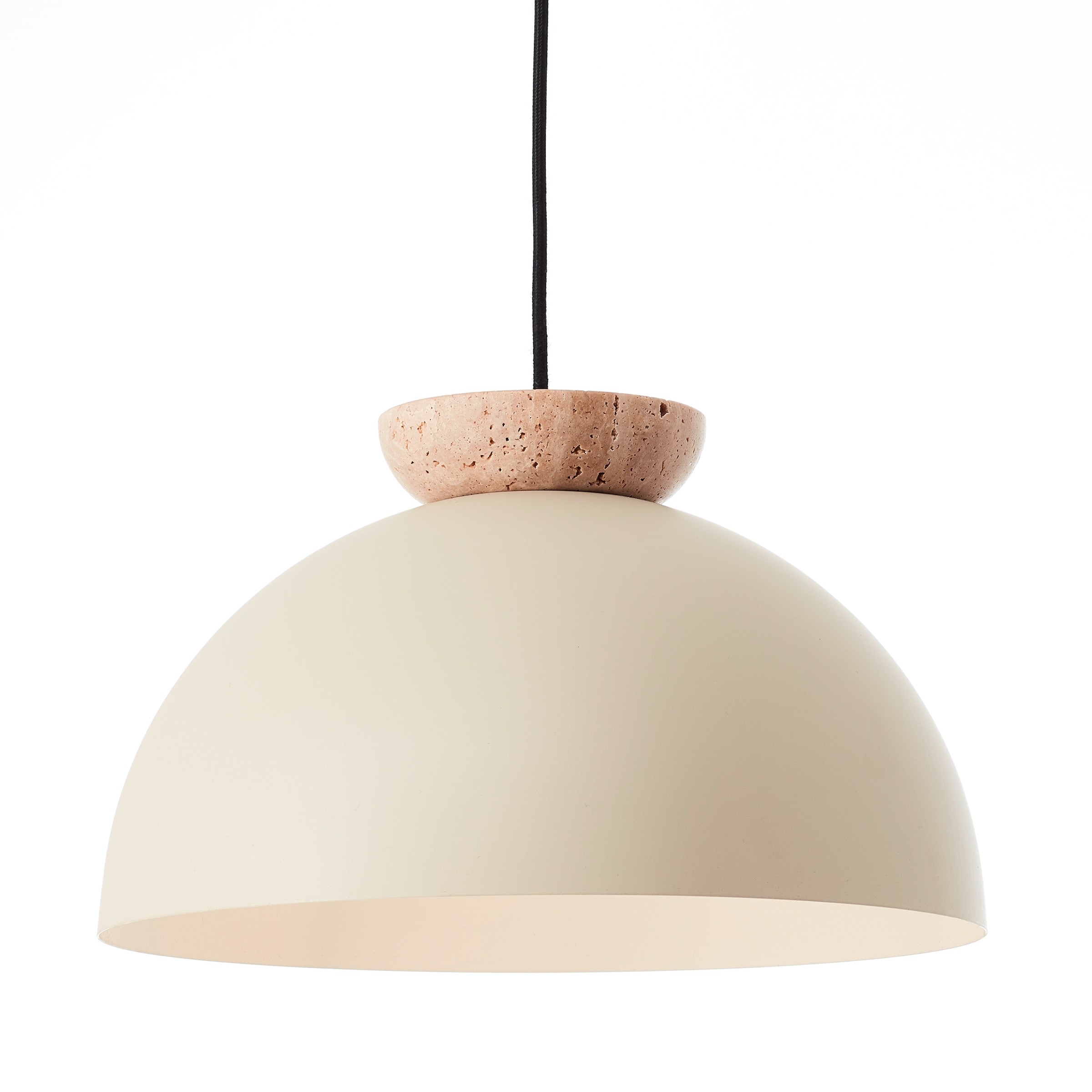 Brilliant Pendelleuchte »Nalam« E27 1 Stk. 173 x 35 cm, E27, kürzbar, Metall/Travertin, beige