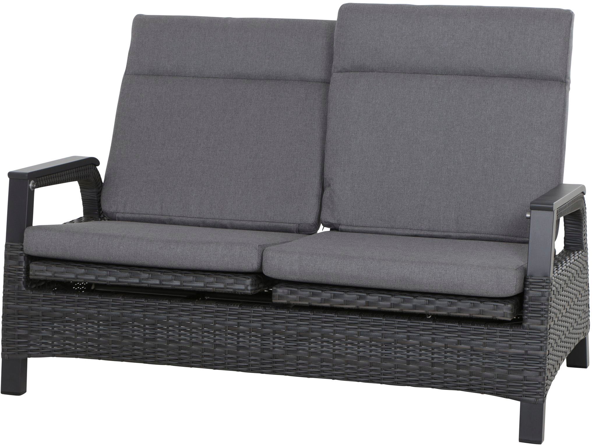 Siena Garden Gartenlounge-Set »Solea«, (Set, 8 tlg.), bestehend aus 2 Sesseln, 1 Bank, 1 Tisch und 4 Auflagen