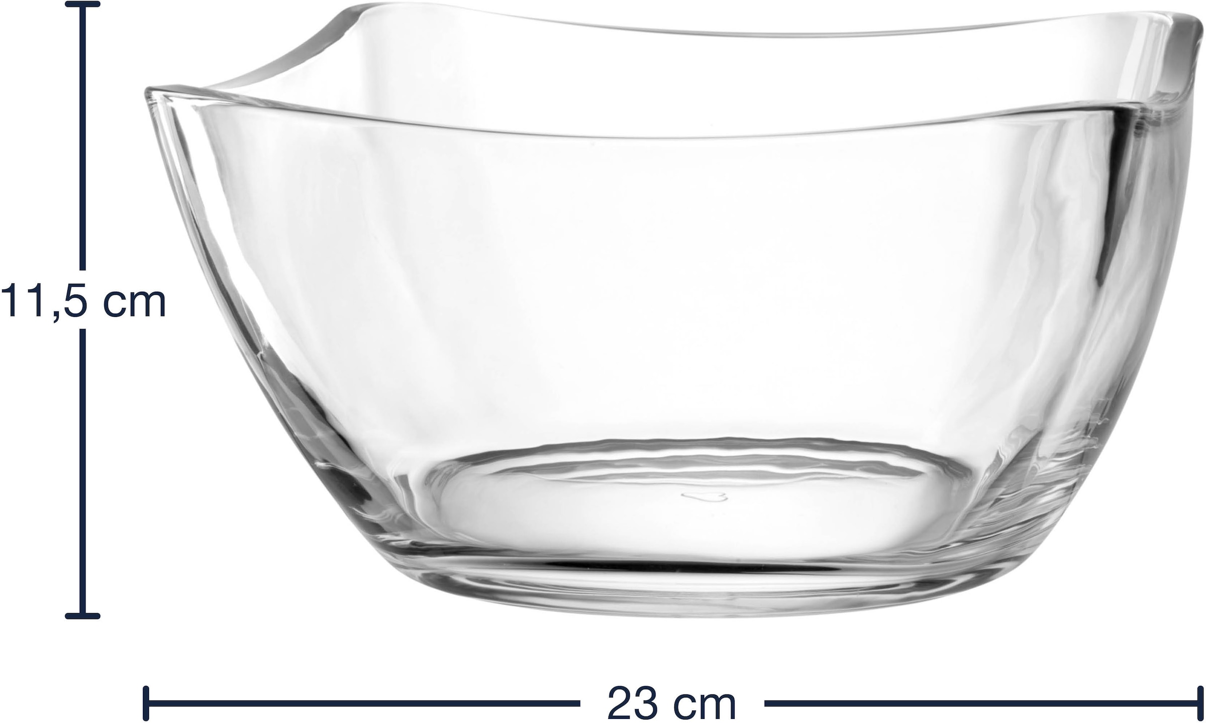 LEONARDO Schale »PIAZZA, ca. 23 cm« 1 Stk. aus Glas spülmaschinengeeignet