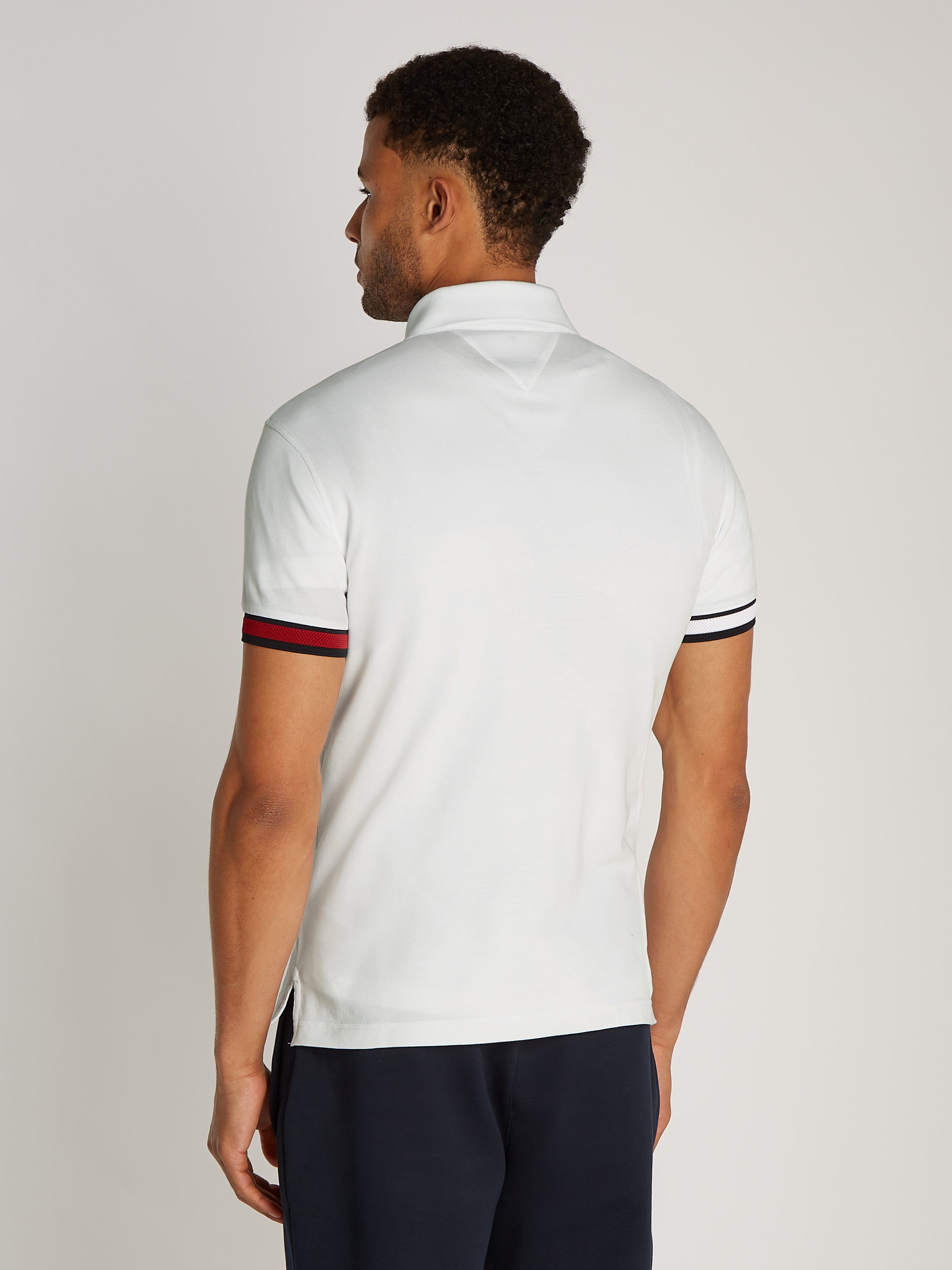 Tommy Hilfiger Poloshirt »FLAG CUFF SLIM POLO«, mit Kontrast-Details