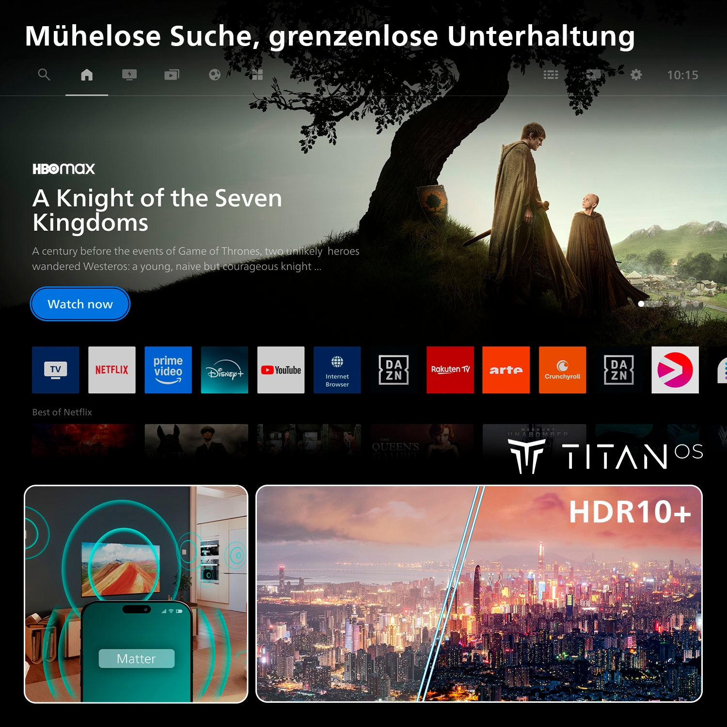 Philips LED-Fernseher »65PUS7061/12« 164 cm/65 ″