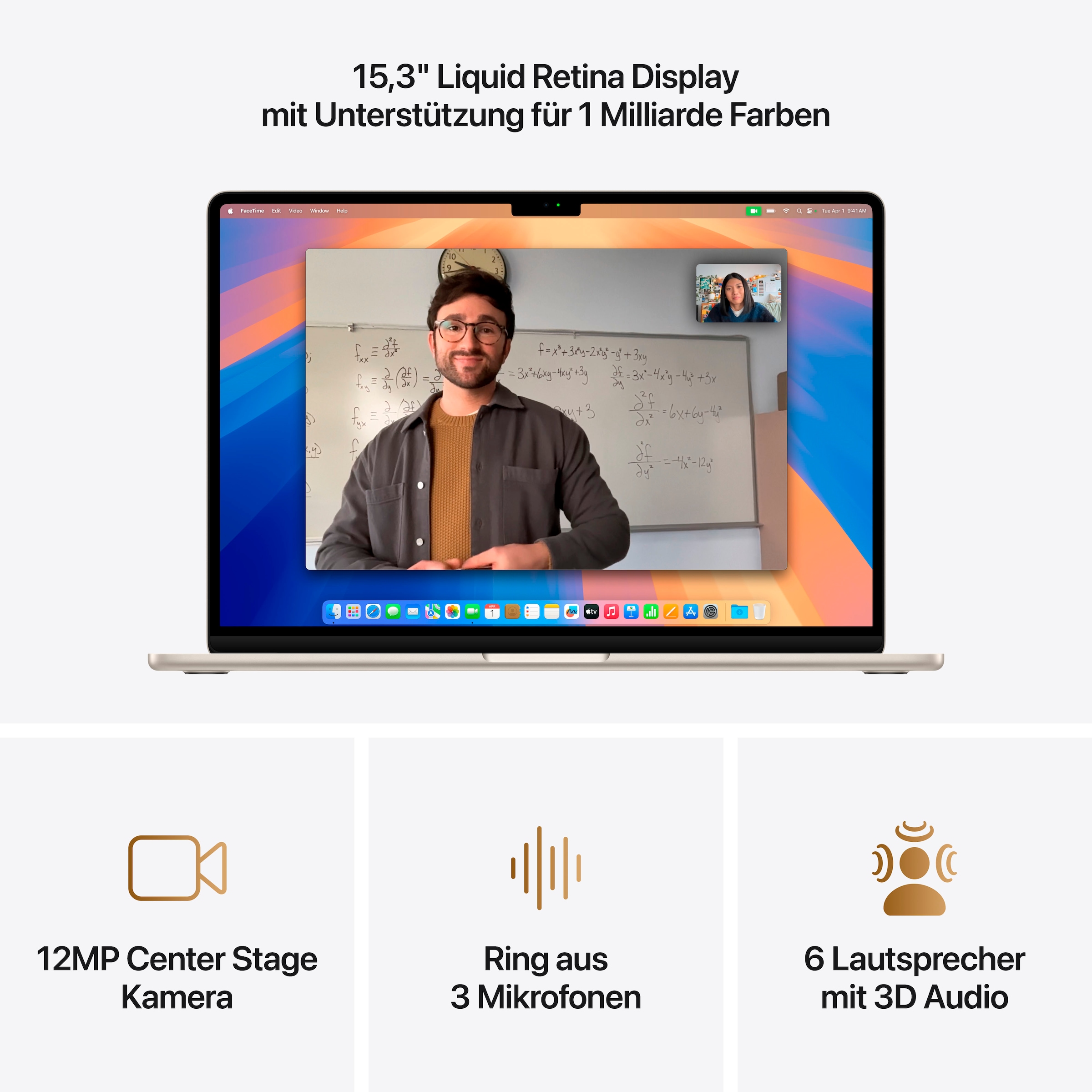 Apple Notebook »MacBook Air 15" (2025)«, 38,86 cm, / 15,3 Zoll, Apple, M4, 10-Core GPU, 512 GB SSD