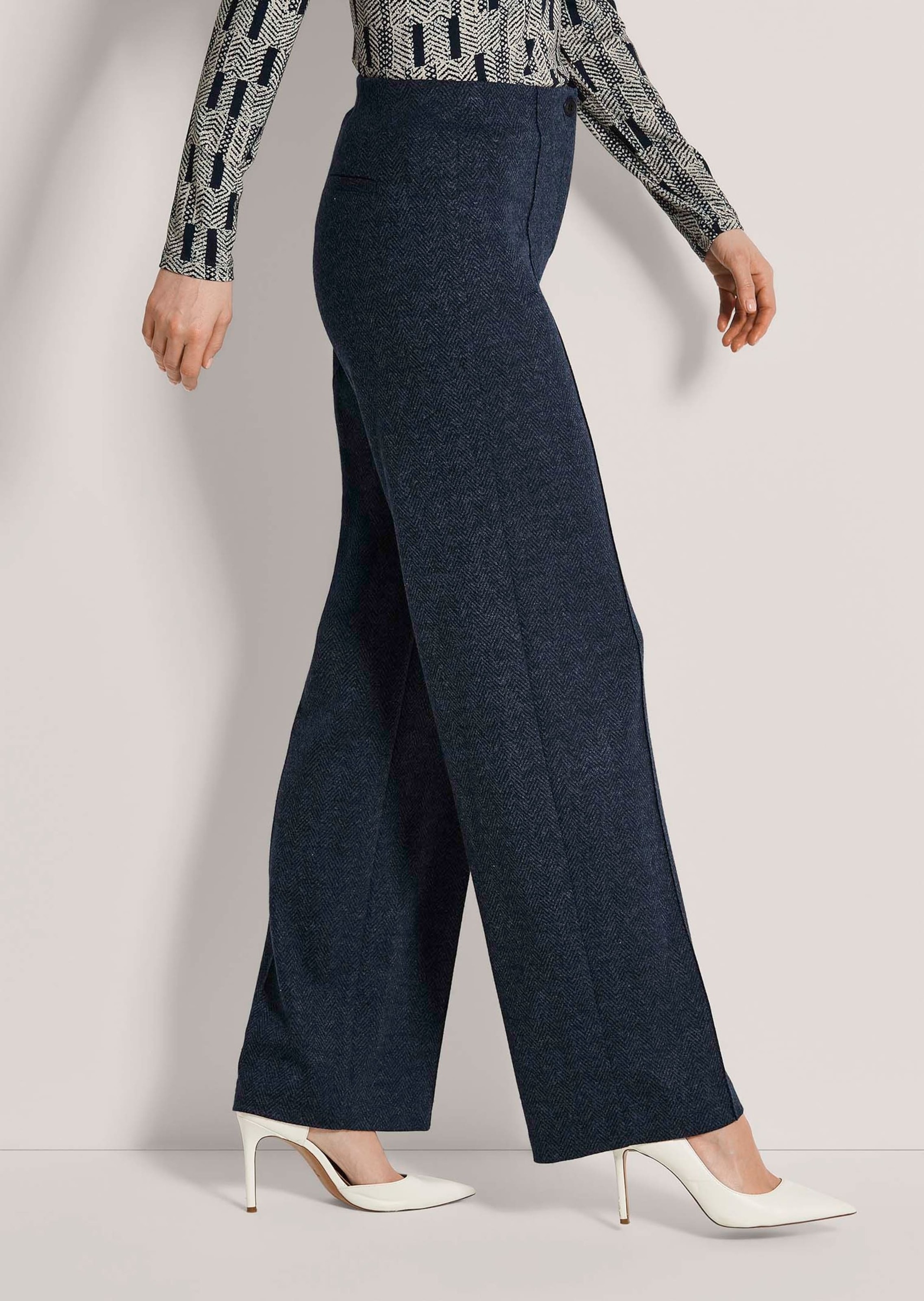 MADELEINE Bügelfaltenhose »Palazzohose Palazzohose mit weitem Bein«  Hose mit weitem Bein und Biese