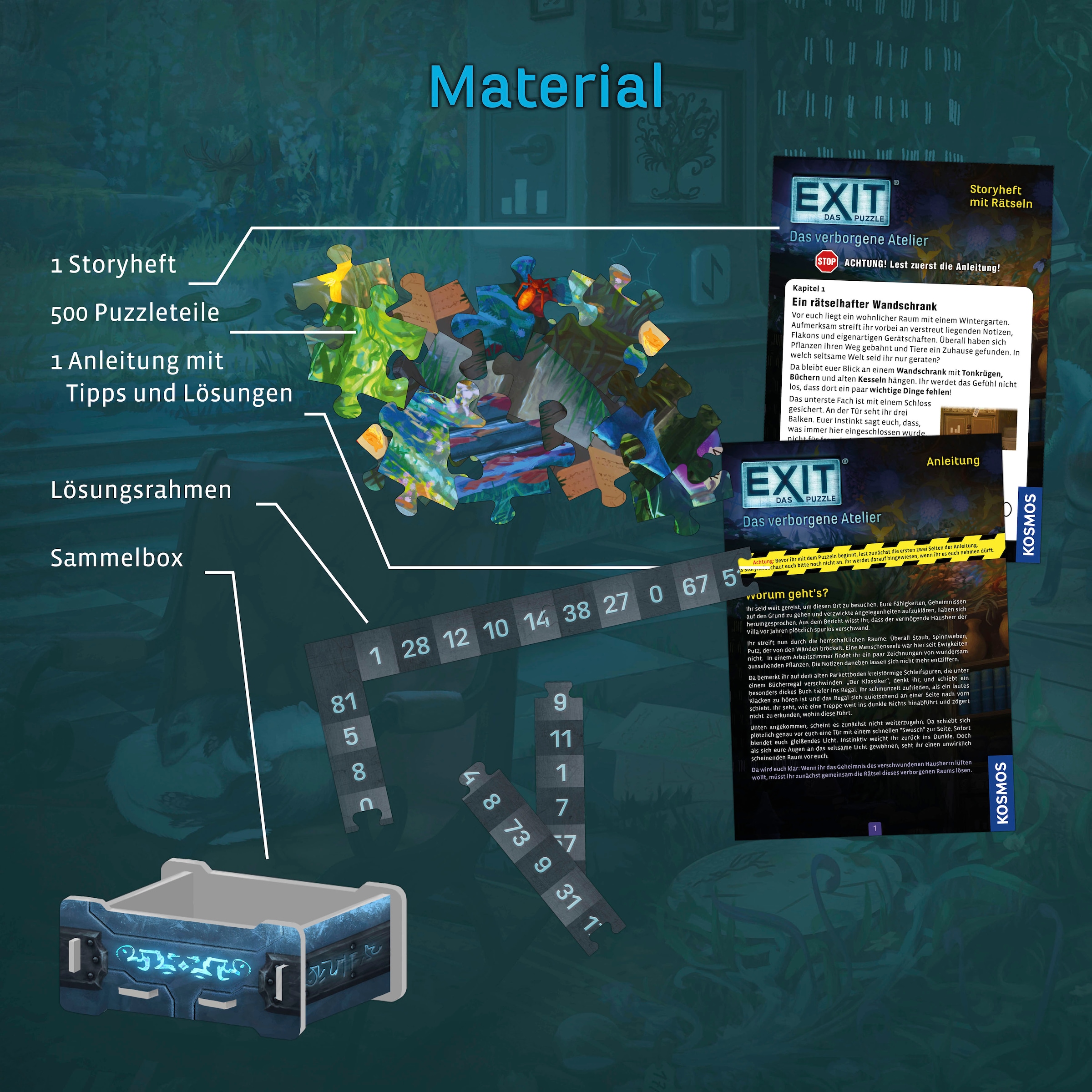 Kosmos Puzzle »EXIT, Das Puzzle, Das verborgene Atelier«, Made in Germany
