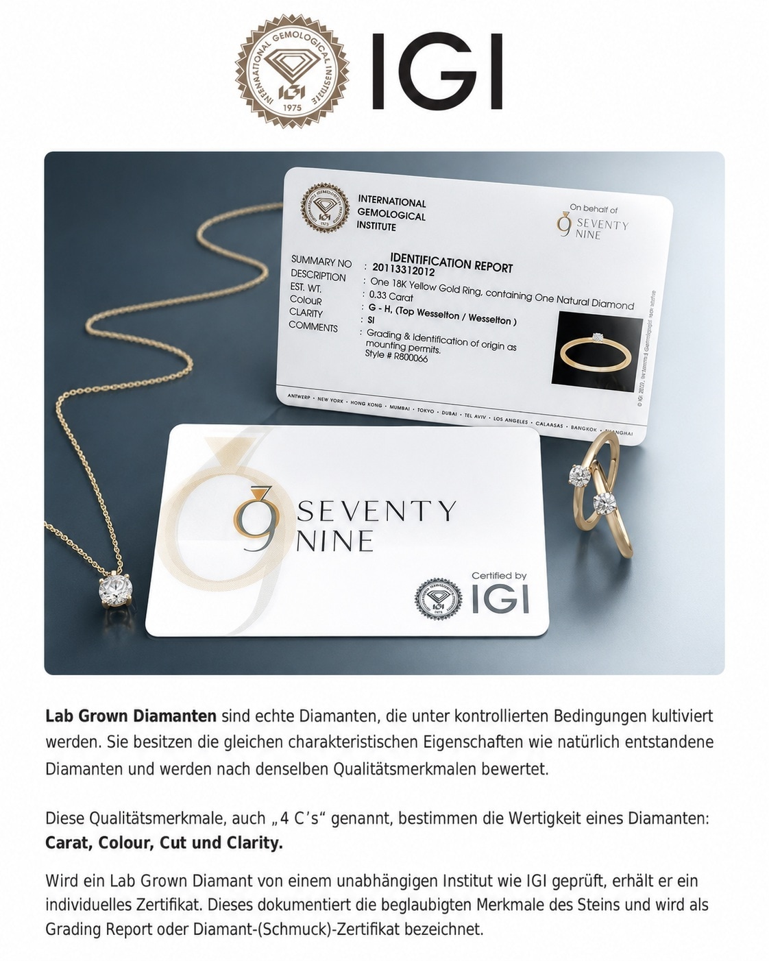 ONE ELEMENT Diamantring »Ring aus 585 Gold«