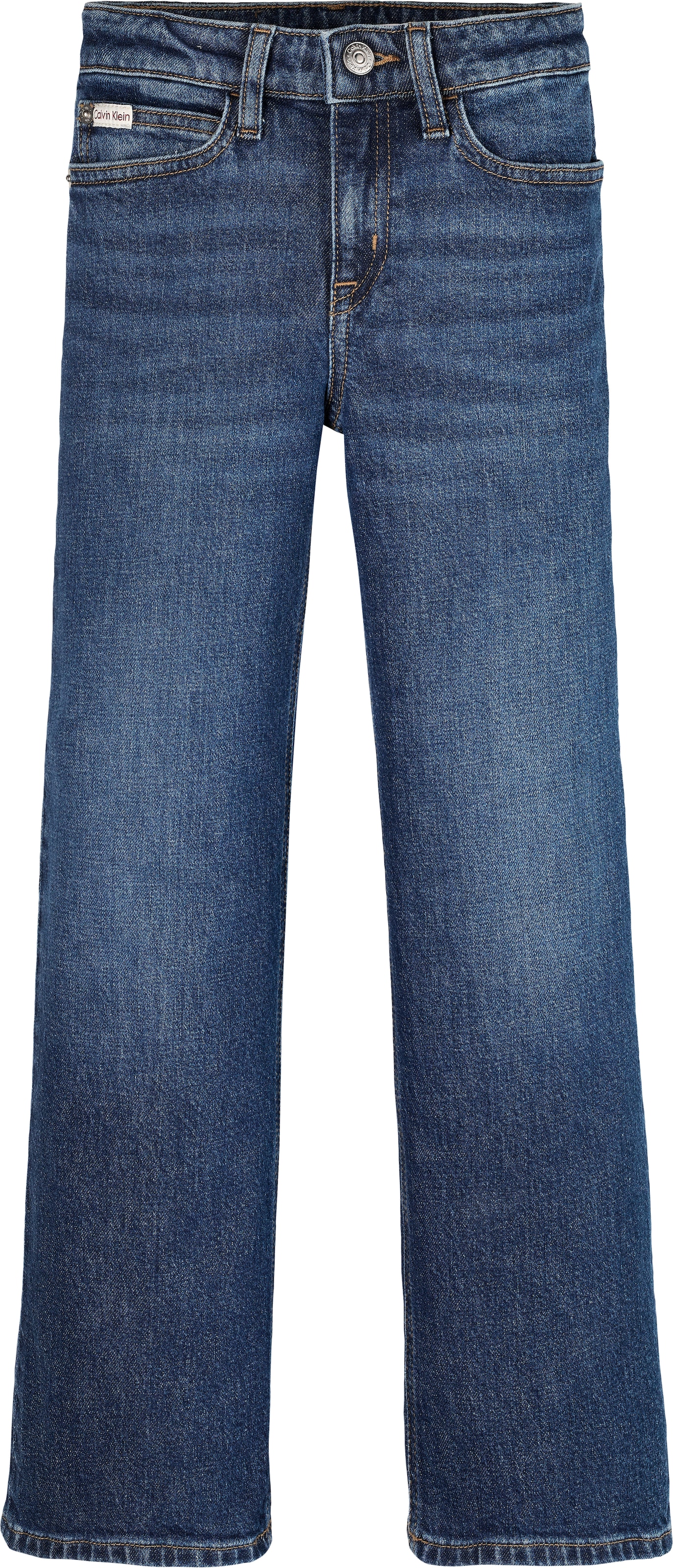 Calvin Klein Jeans Weite Jeans verstellbarer Bund, weites Bein, hohe Taille, Baumwoll-Stretch