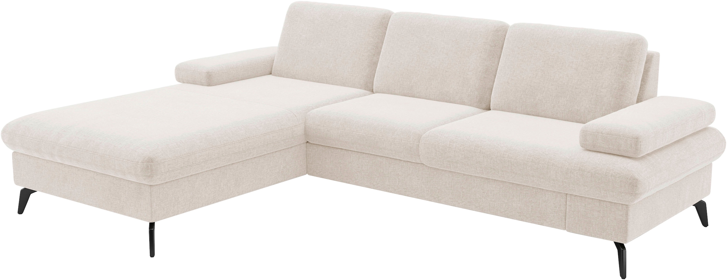 sit&more Ecksofa »Morris Jubi L-Form«, inkl. Armteilfunktion und 1 Zierkissen, wahlweise mit Bettfunktion